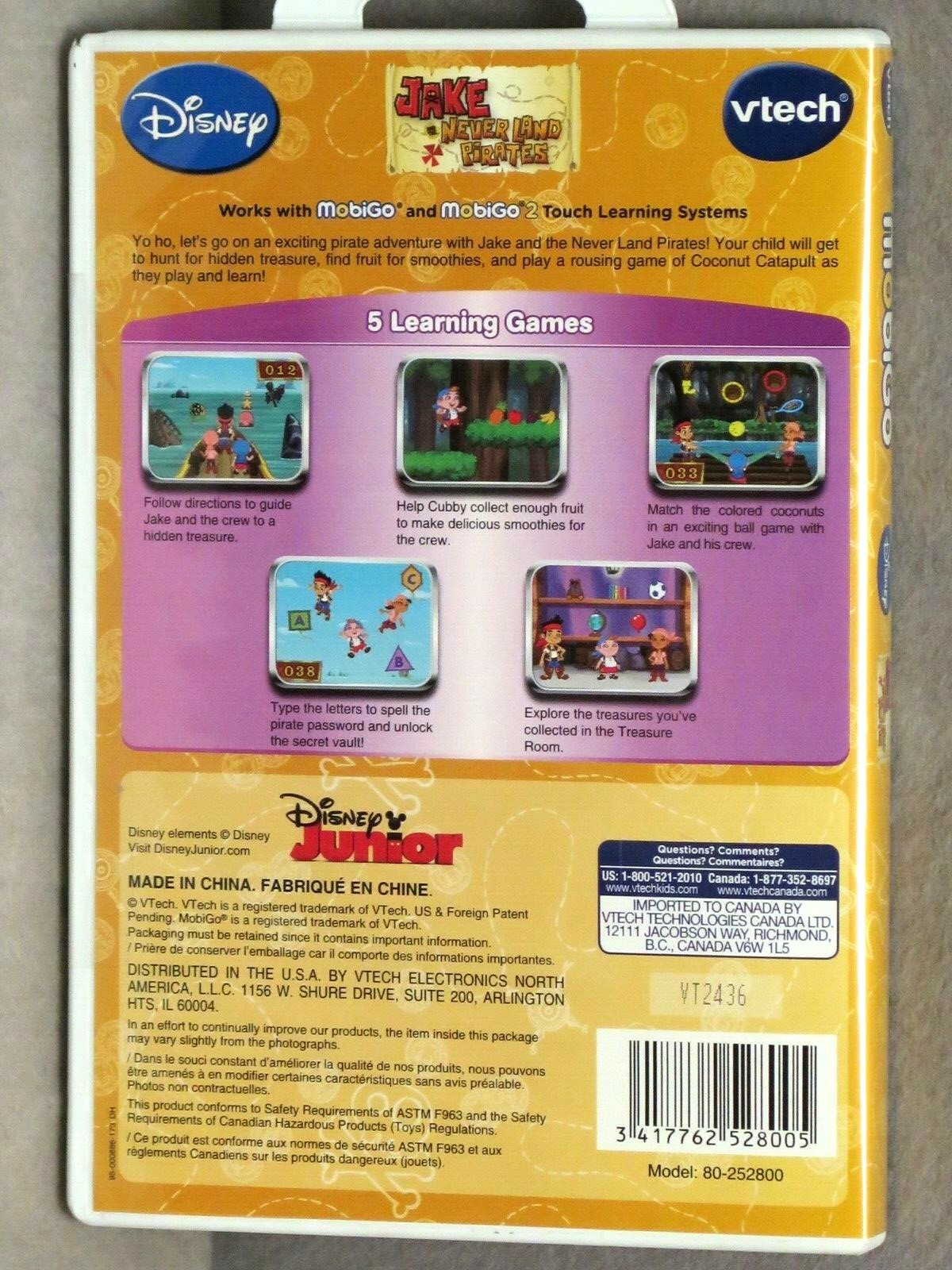 Vtech MobiGo programs: Umizoomi, Dora Twins Day, Jake Neverland Pirates or Spong