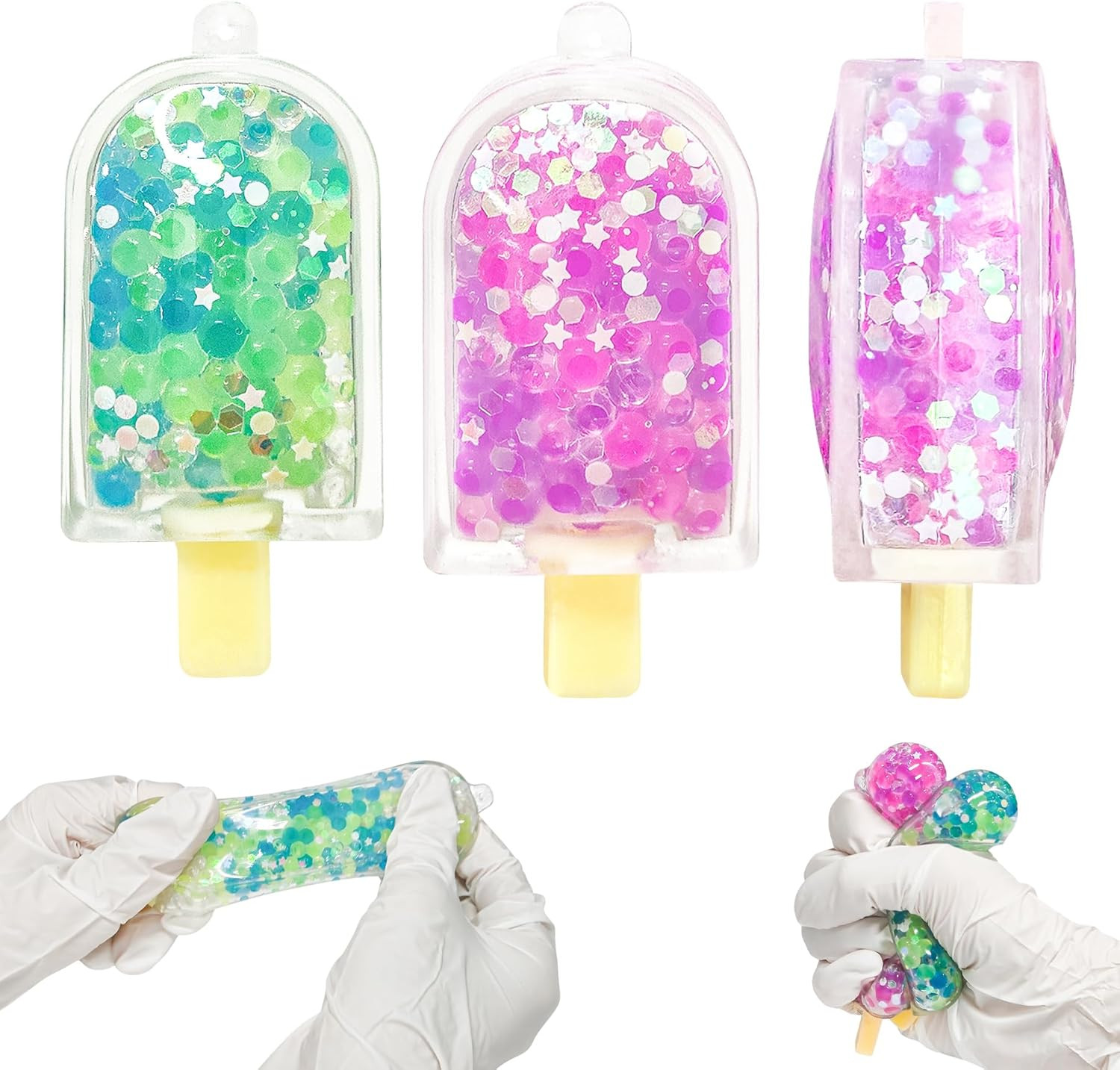 2Pcs Ice Cream Squeeze Fidget Toy for Stress Relief – Fun Summer Party Favors