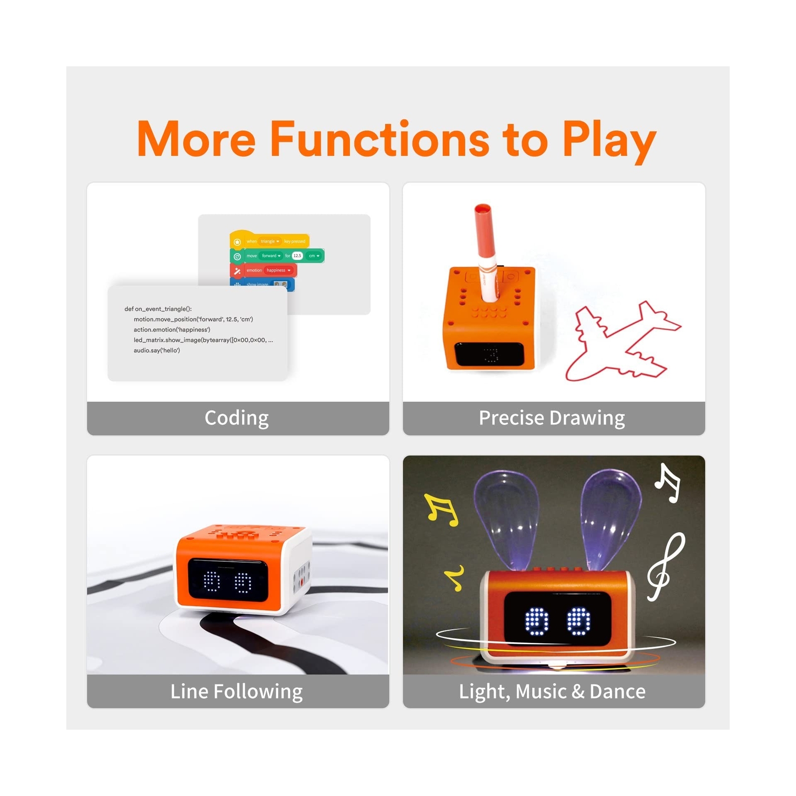 VinciBot Coding Robot for Kids 8-12, STEM Educational Toy, Scratch&Python Pro…