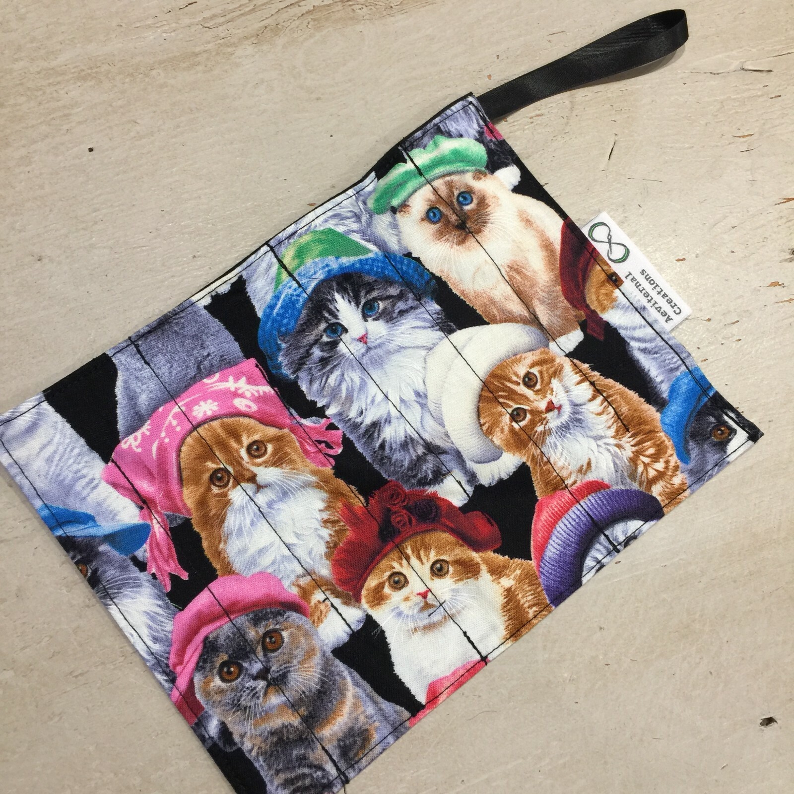 Marble Maze, Fabric, Puzzle, Sensory Learning Aid, Tactile, ADHD, Cats In Hats