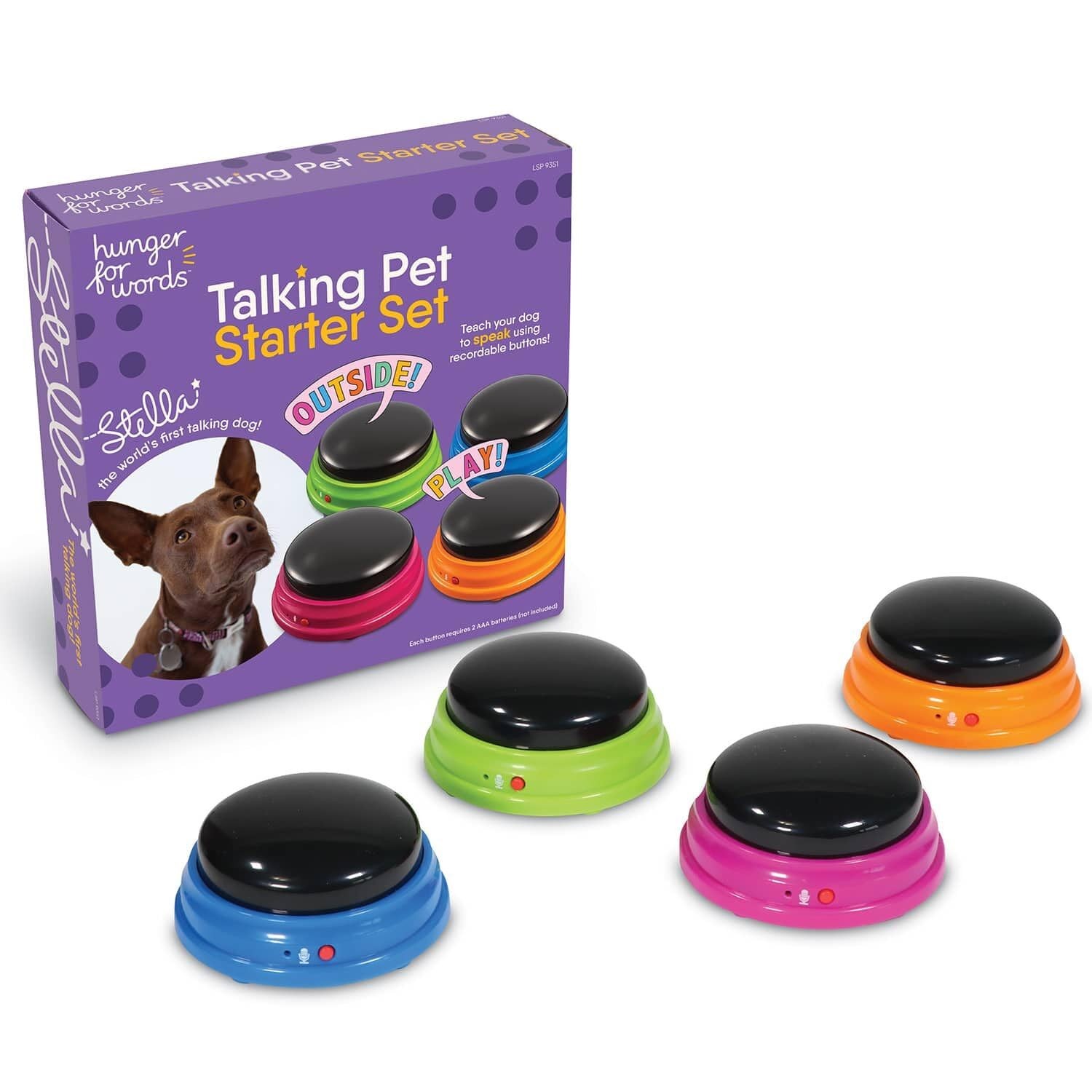 Recordable Talking Buttons Language Learning Starter Set for Kids Teaching Tools