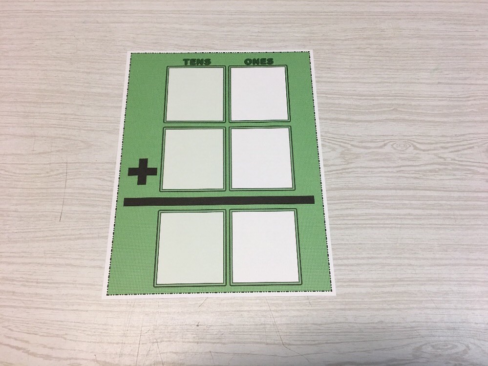 Set of 2 – Laminated Math Work Mats #22 – Dry Erase
