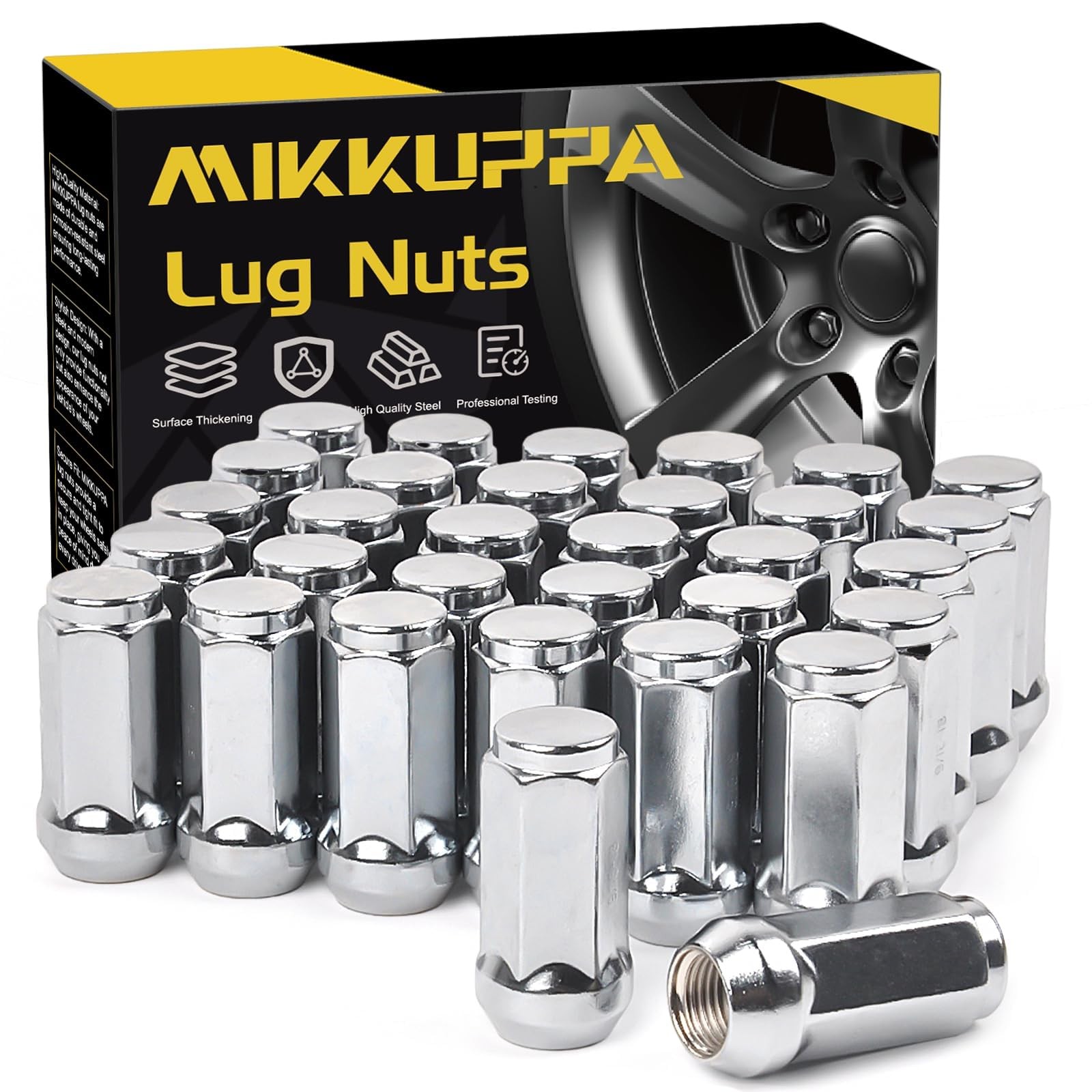 MIKKUPPA 9/16-18 Lug Nuts – Replacement for 2002-2010 Dodge Ram 1500, 1994-2010