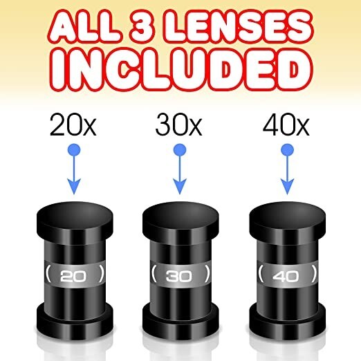 ​Science Telescope with Tripod 3 Eyepieces Portable For Kids Children& Beginners
