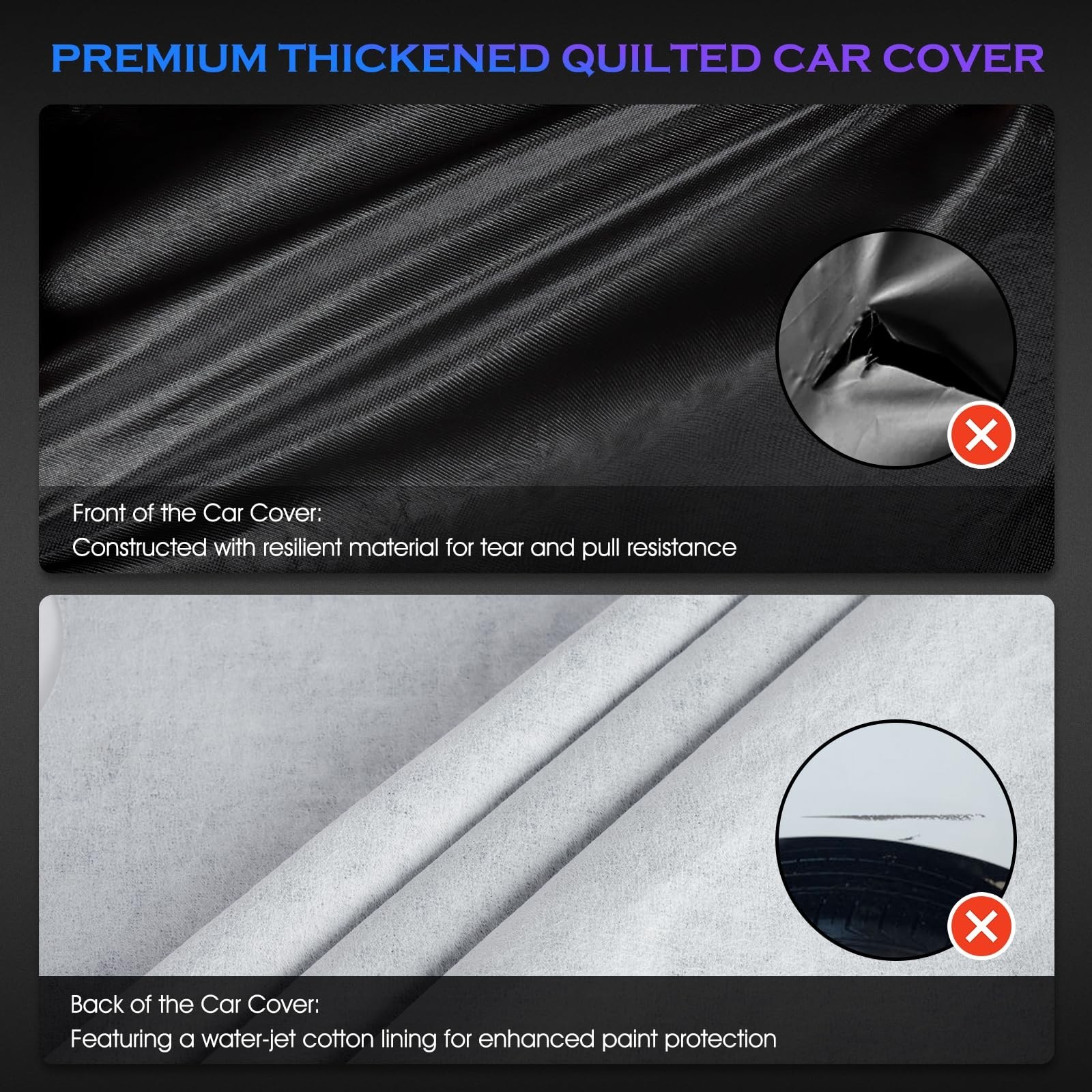 Car Cover Custom Fit for Toyota Tacoma 2005-2023,6 Layers Truck Cover Waterpr…