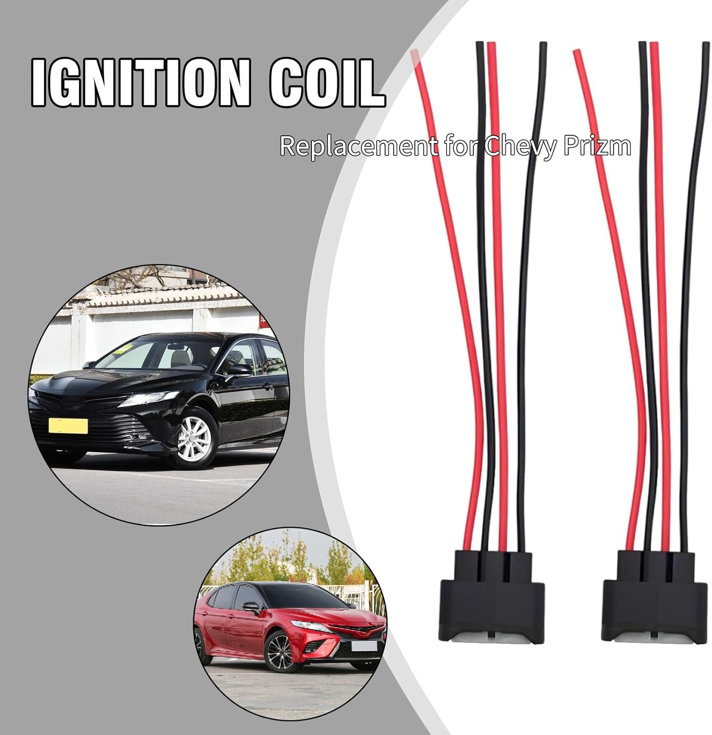 Anxingo 4 Pcs 90980-11885 Ignition Coil Female Connector Plug Harness, Replaceme