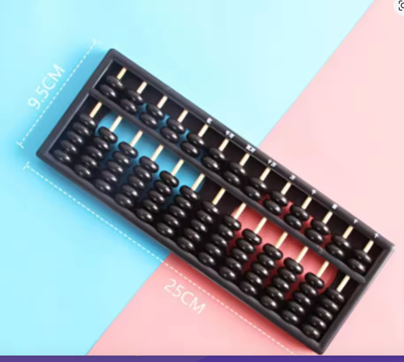 Wooden Abacus Calculator Wood Bead Arithmetic for Adults Kids Counting Tool