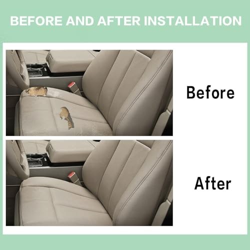 FZJDSD Tan Driver & Passenger Bottom Perforated Microfiber Leather Microfiber