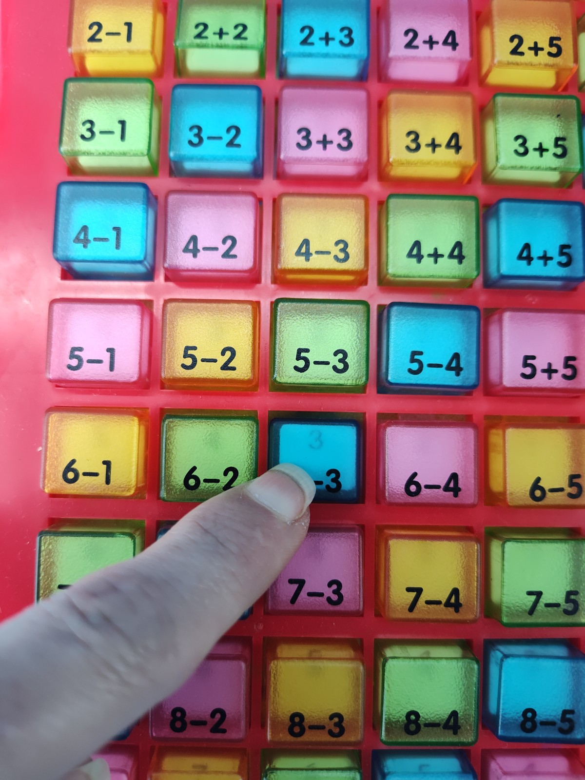 Push & Learn Colorful Math Addition / Subtraction Educational Learning Toy