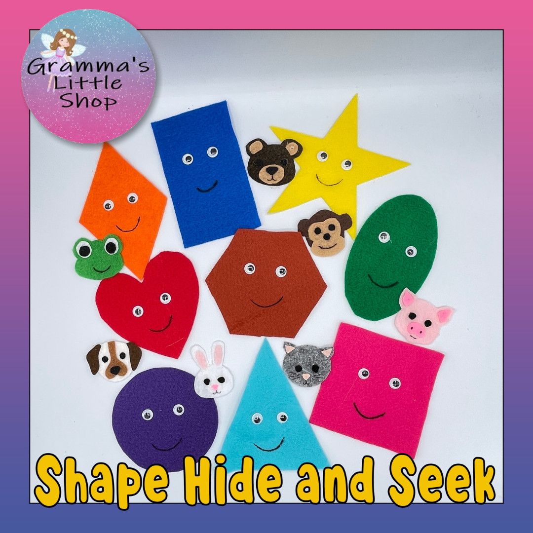 Shapes Hide and Seek Sample Set for Felt or Flannel Board Play