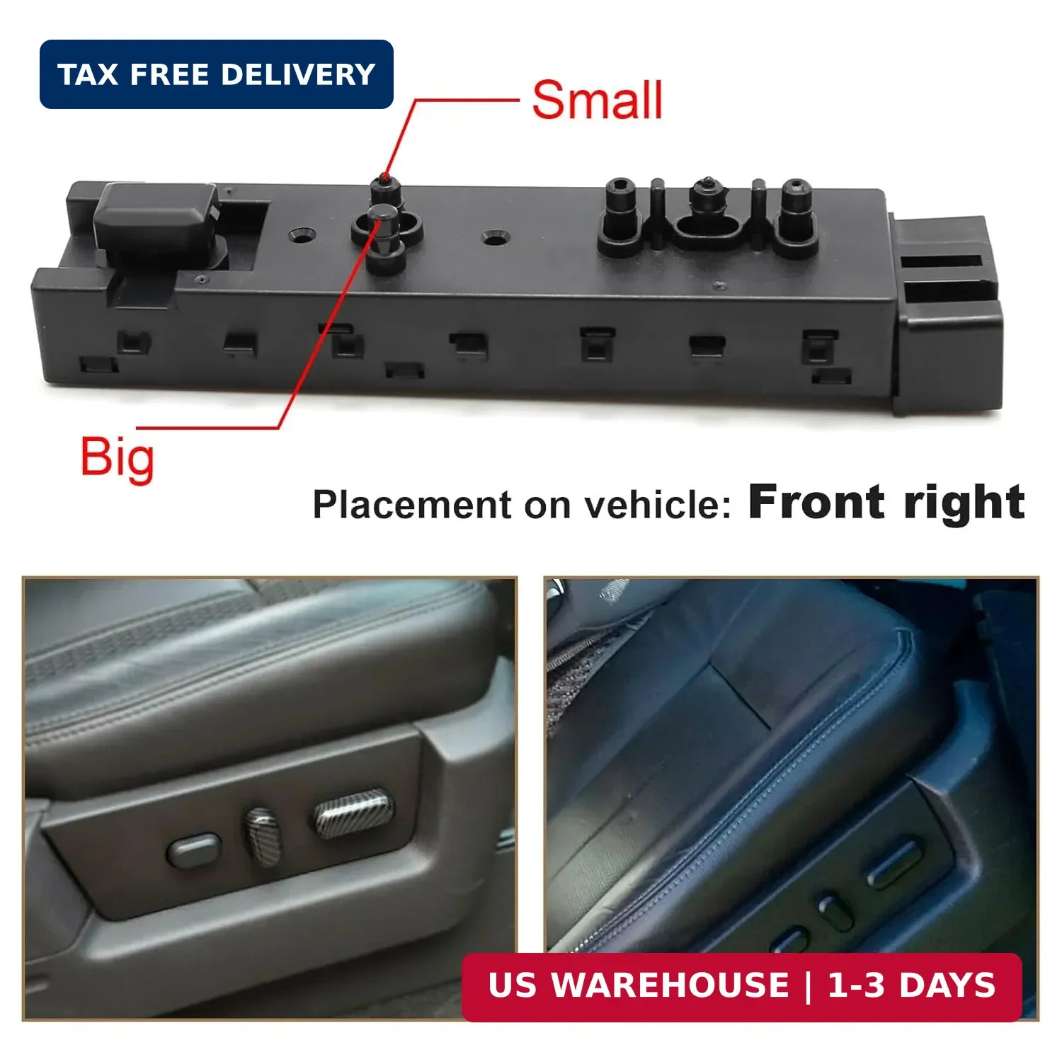 Front Right Passenger Side Seat Control Switch Compatible with Ford Escape F150
