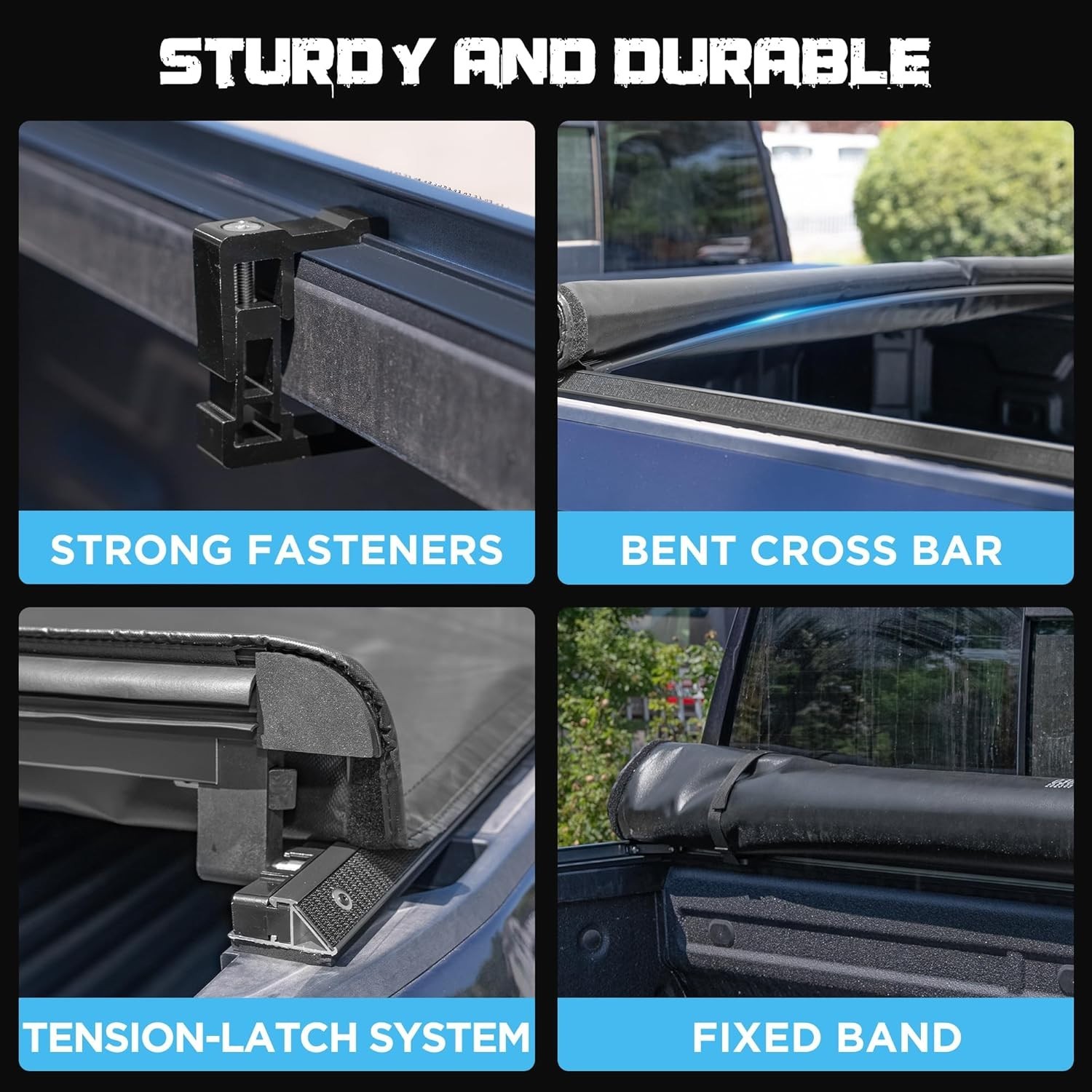 Truck Bed Tonneau Cover Compatible with Ford F150 F-150 2004-2014 5.5 ft Short B