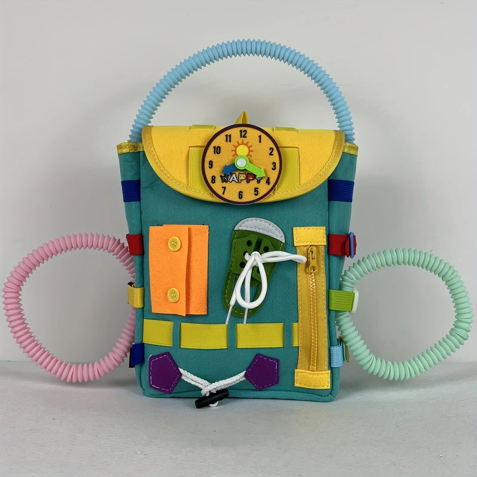 Montessori Busy Board Toddler Backpack: Sensory Toys for Motor Skills