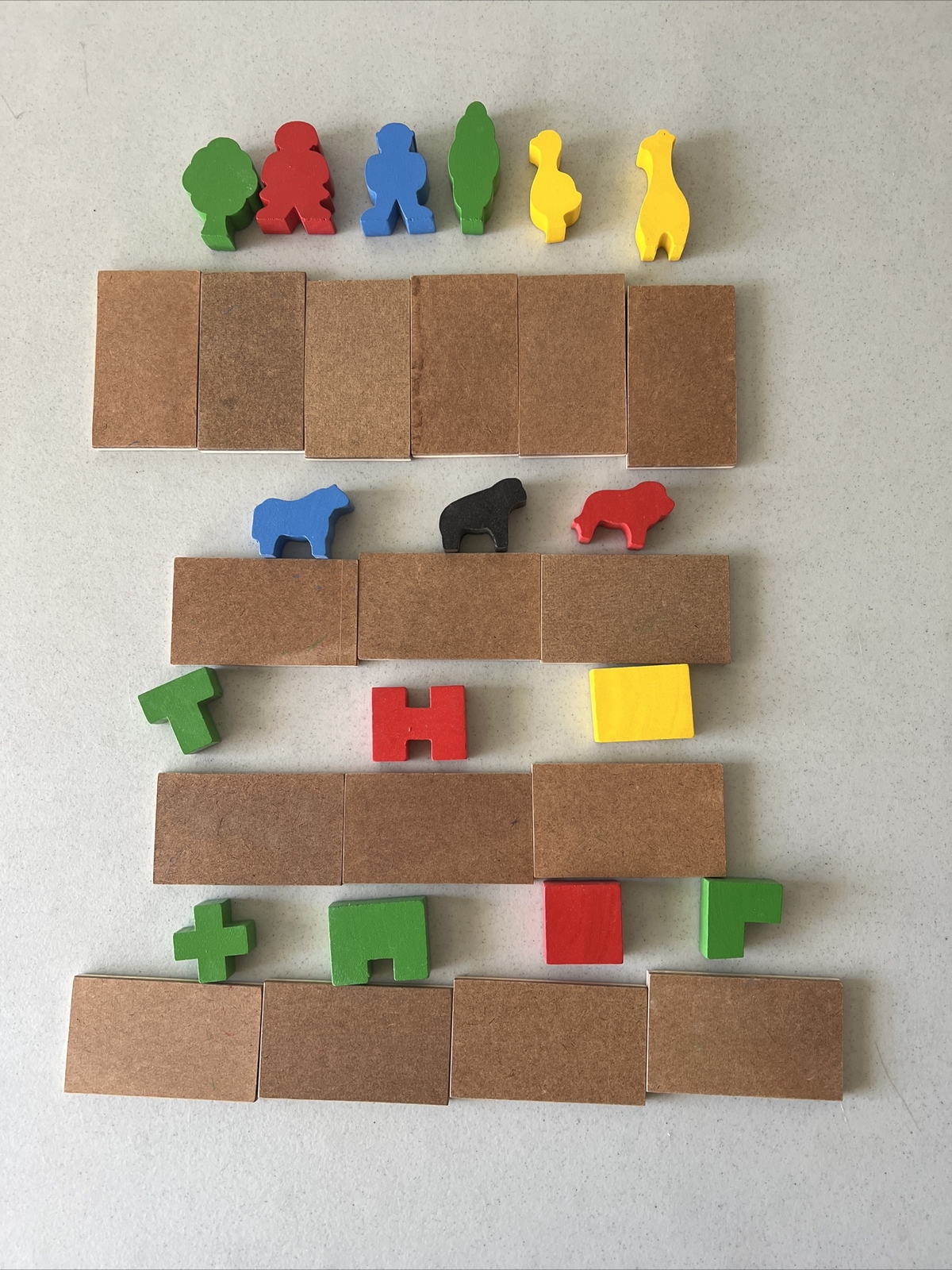 Guidecraft 3D Feel and Find Kids Game Wooden Matching Shapes w/ Bag Wood Animals
