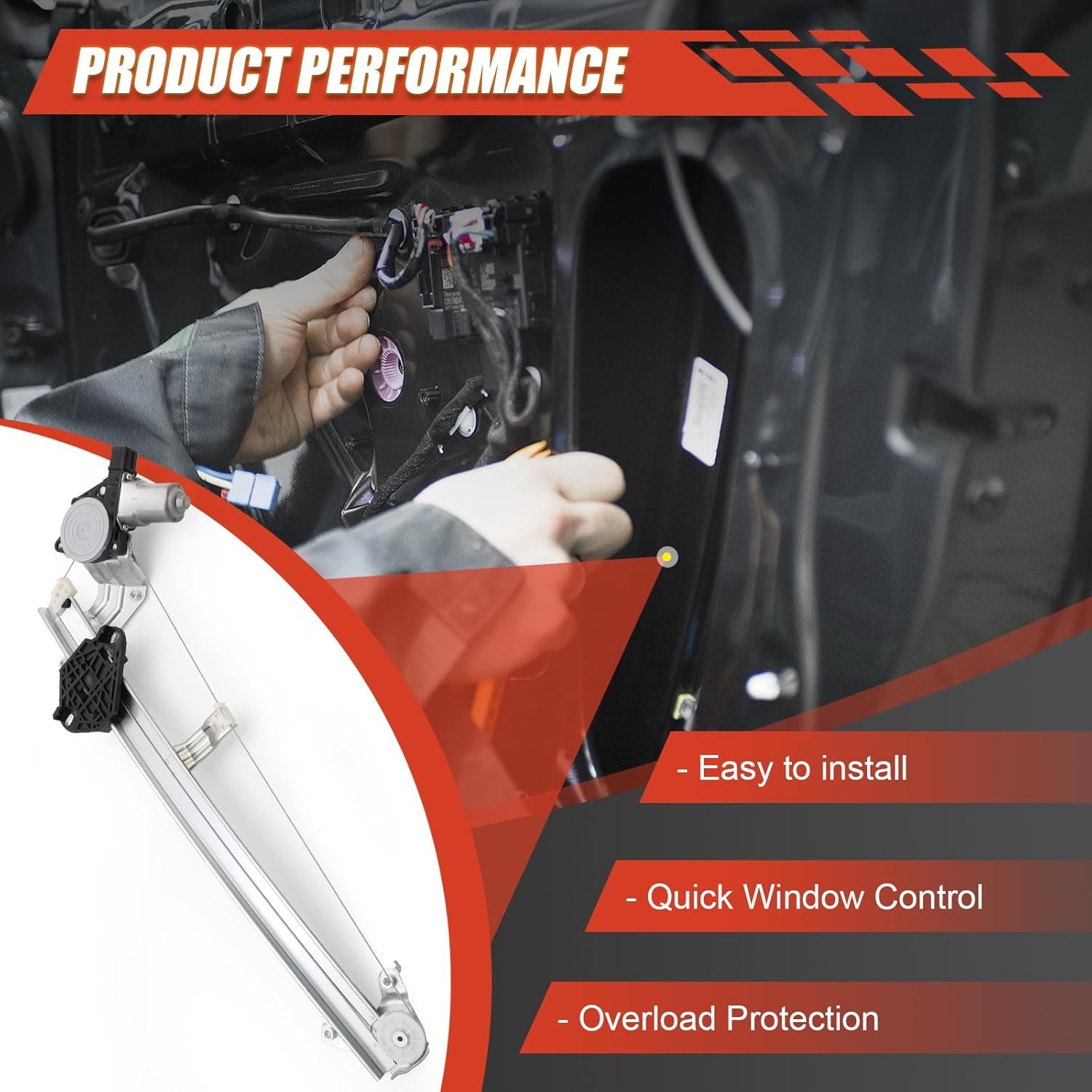 Power Window Regulator with Motor Compatible with 2014-2018 Subaru Forester