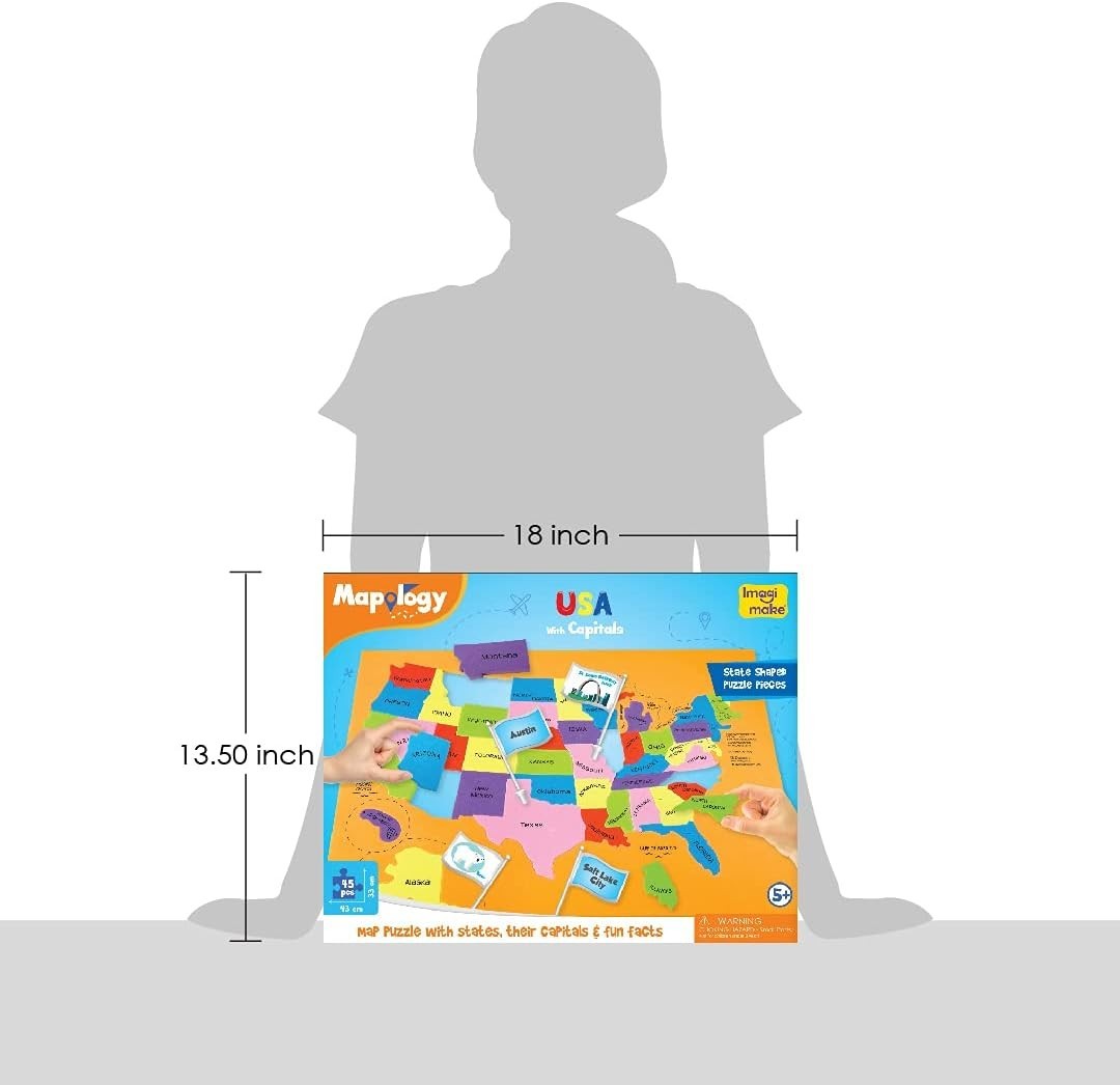 Explore States and Capitals with Mapology: Fun Geography Puzzle for Ages 5-10