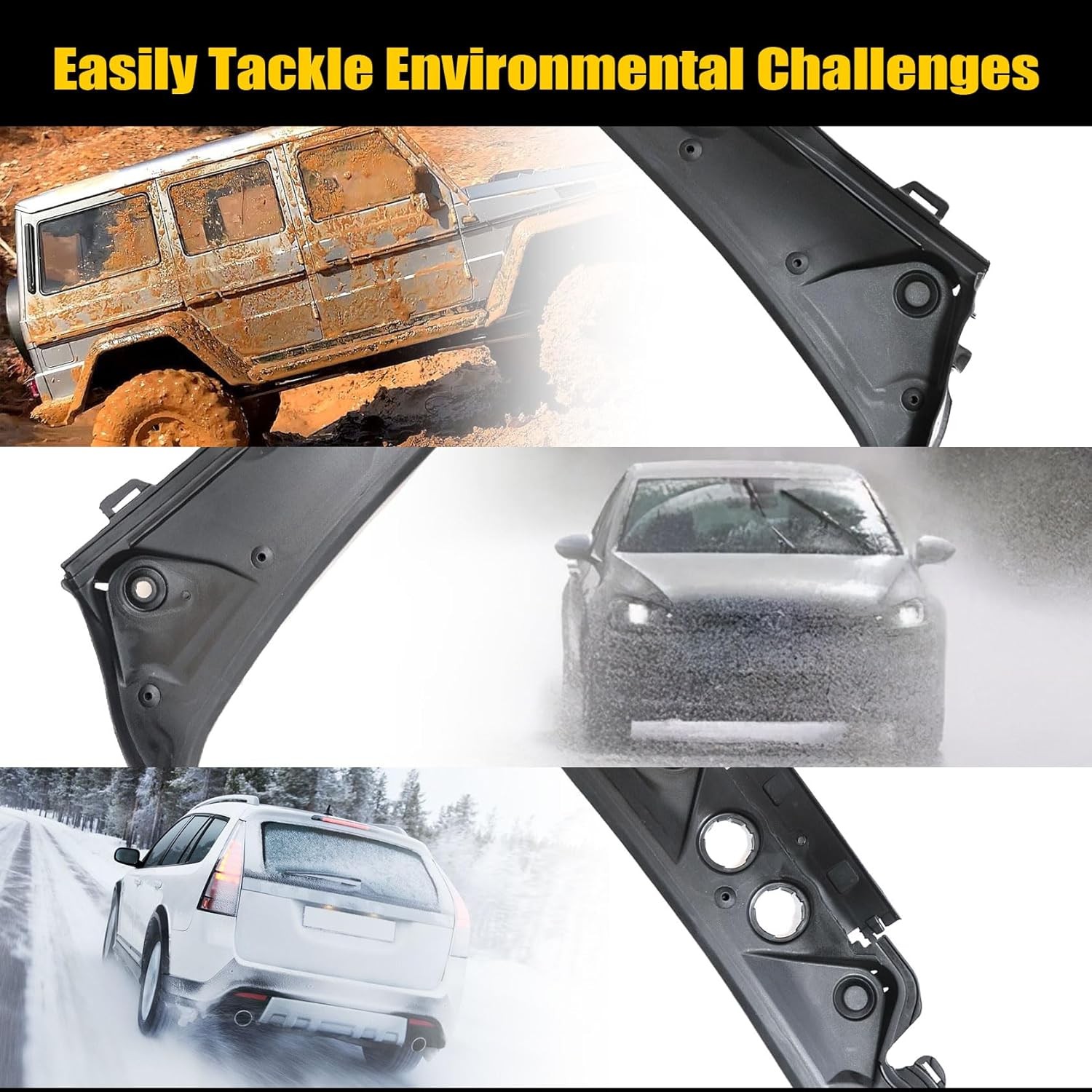 FZJDSD Windshield Wiper Cowl Cover Panel 1PC Front 51717258177 Compatible with