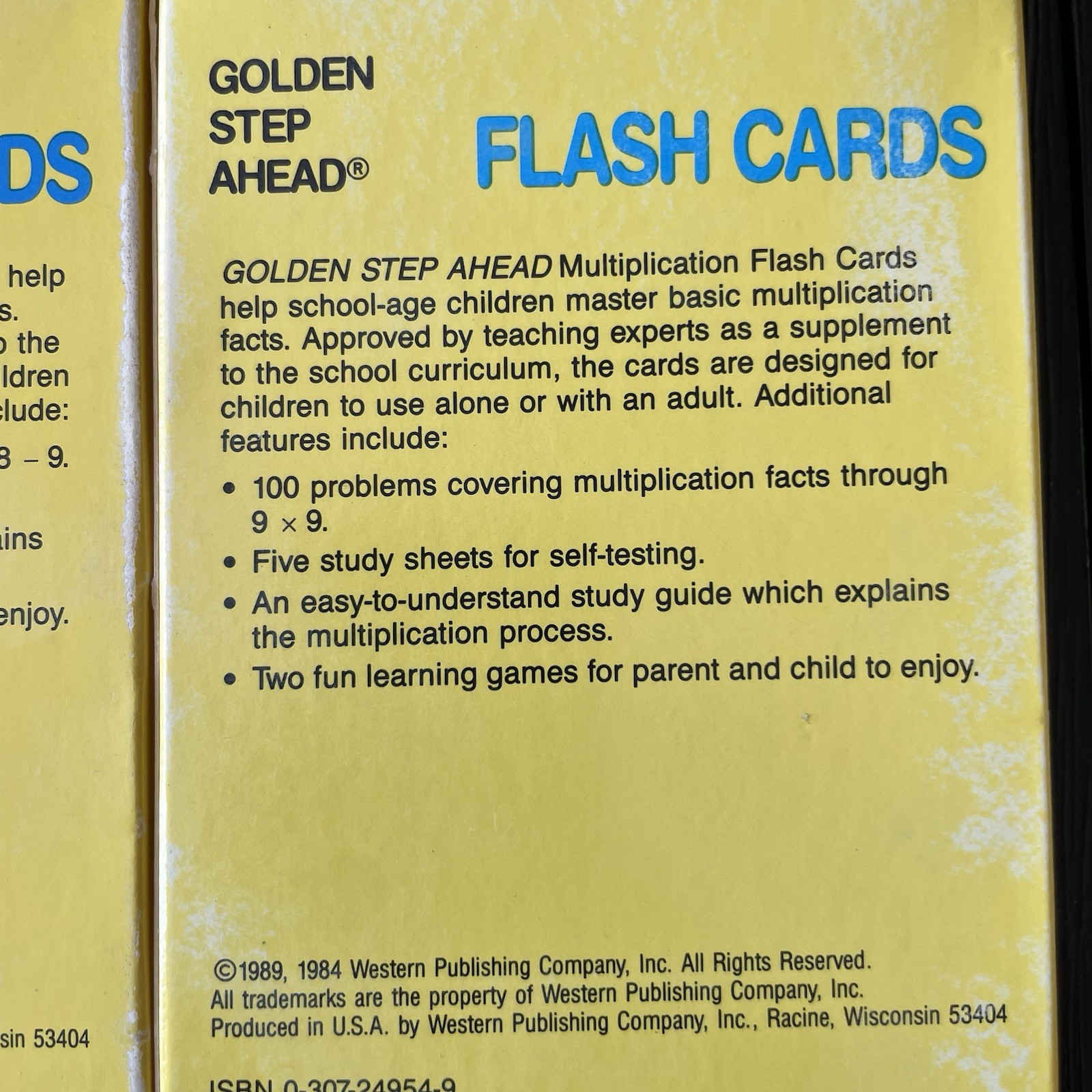 Vintage Golden Step Ahead Flash Cards Addition Subtraction Multiplication
