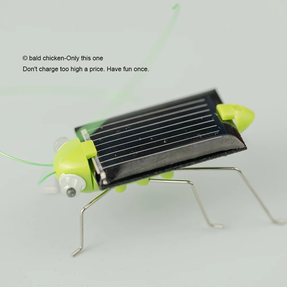Solar Powered Simulation Insect Grasshopper Toy Science Educational Moving – NEW