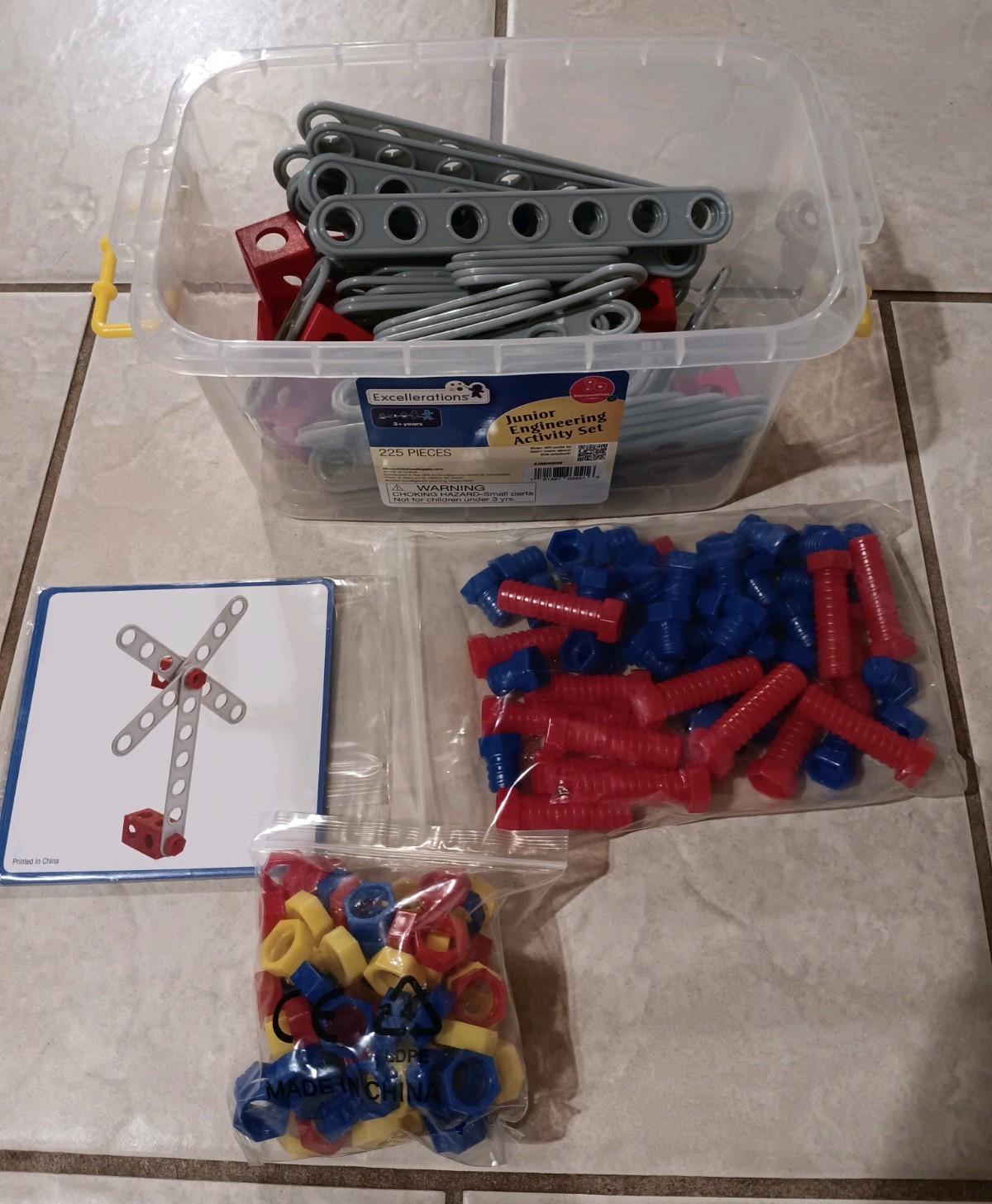 Junior Engineering Activity Set Excellerations Learning Corporation 225-piece