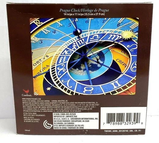 500pc PUZZLE JIGSAW 4 DESIGNS PRAGUE CLOCK WHEEL VOLANT NEW FREE SHIPPING