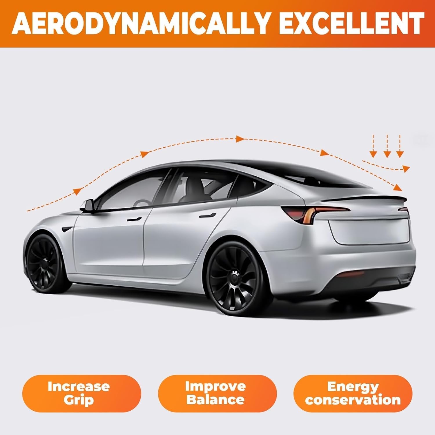 Spoiler Compatible with Model 3 2017-2023 2024 2025 Rear Spoiler Wing Lip Tail