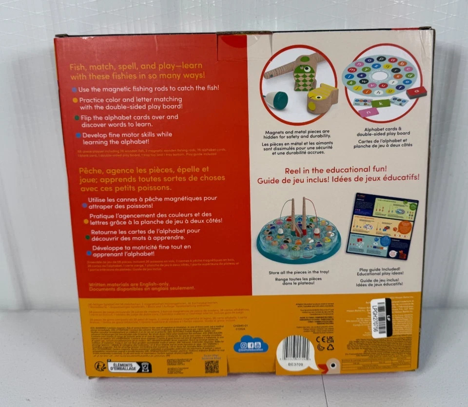 Magnetic Alphabet Fishing Set Educational Learning Game for Kids (Read)