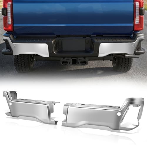 23-26 Ford F250 F350 F450 Rear Bumper End Caps Chrome w/Sensor Hole Right & Left