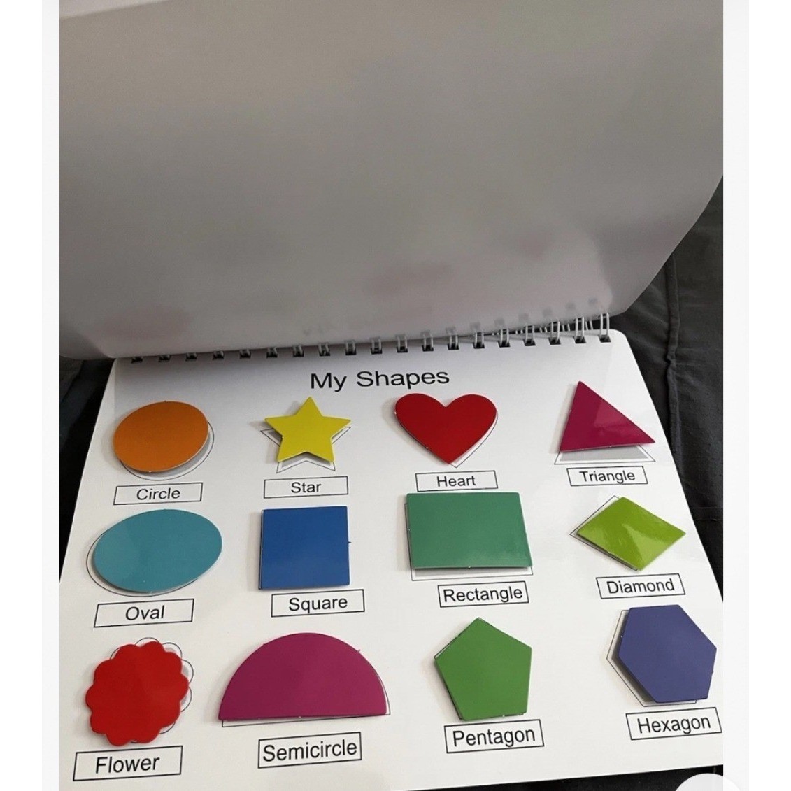 HAN-MM Montessori Preschool Busy Book Kids Learning Toy Colors Shapes Alphabet