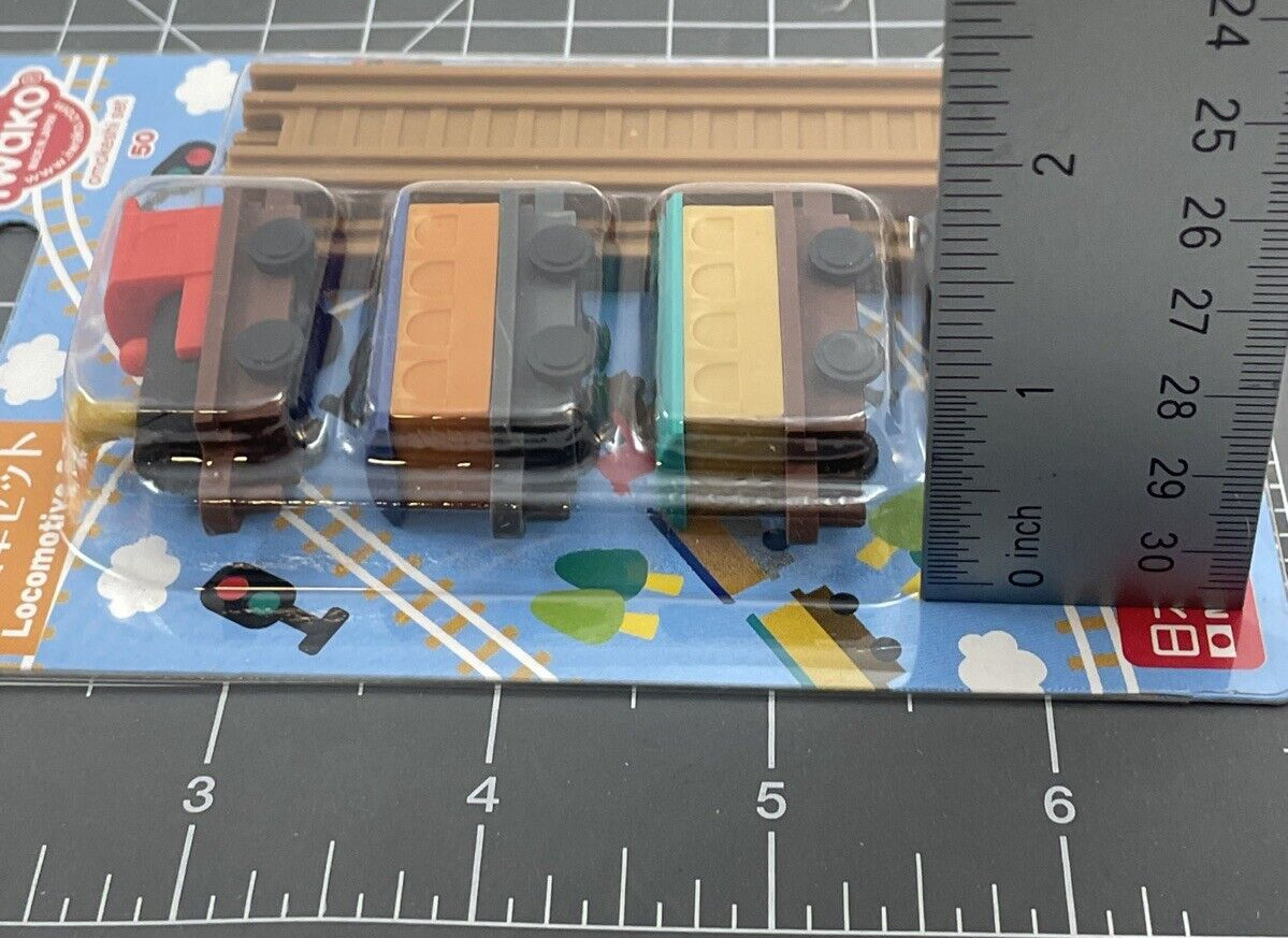 Iwako Japanese Puzzle Erasers Train, Tracks, and Light Set New & Sealed