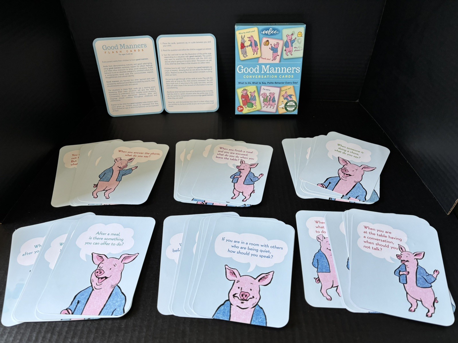 EEBOO GOOD MANNERS CONVERSATION CARDS-COMPLETE