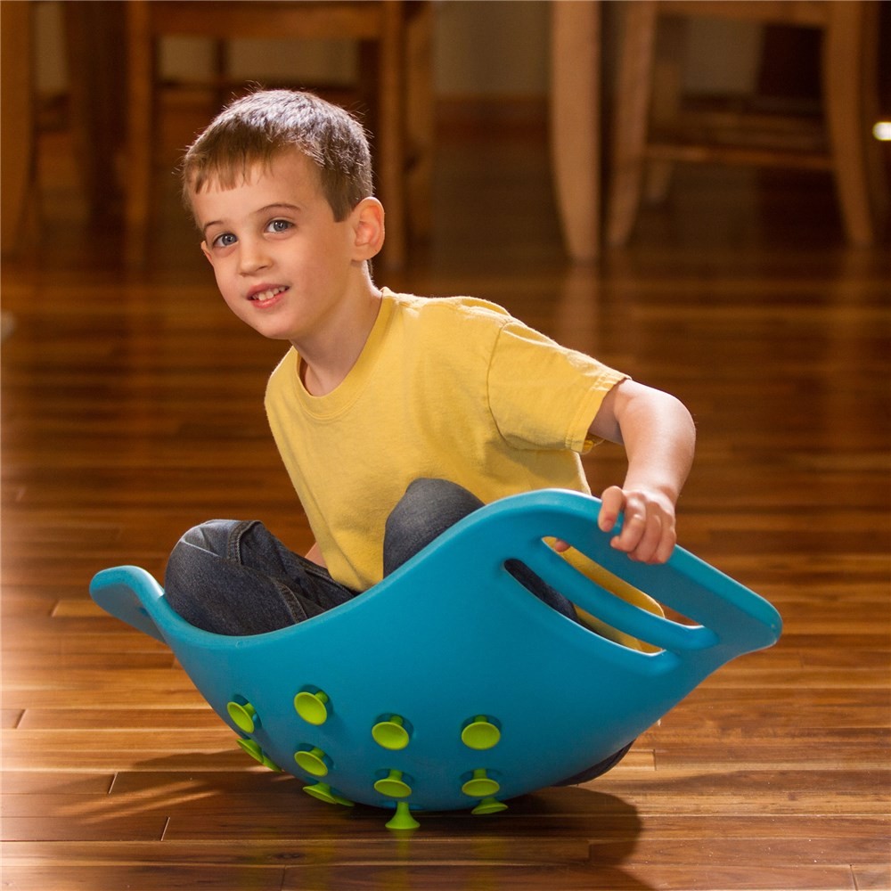 Fat Brain Toy Co. 71cm Teeter Popper Kids Balance Toy/Rocking Seat 3y+ Blue