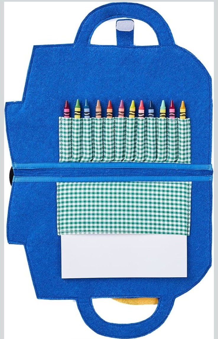 MudPie Kid’s Travel Art Folio Pad/10 Crayons *Great Easter Basket Filler / Gift*