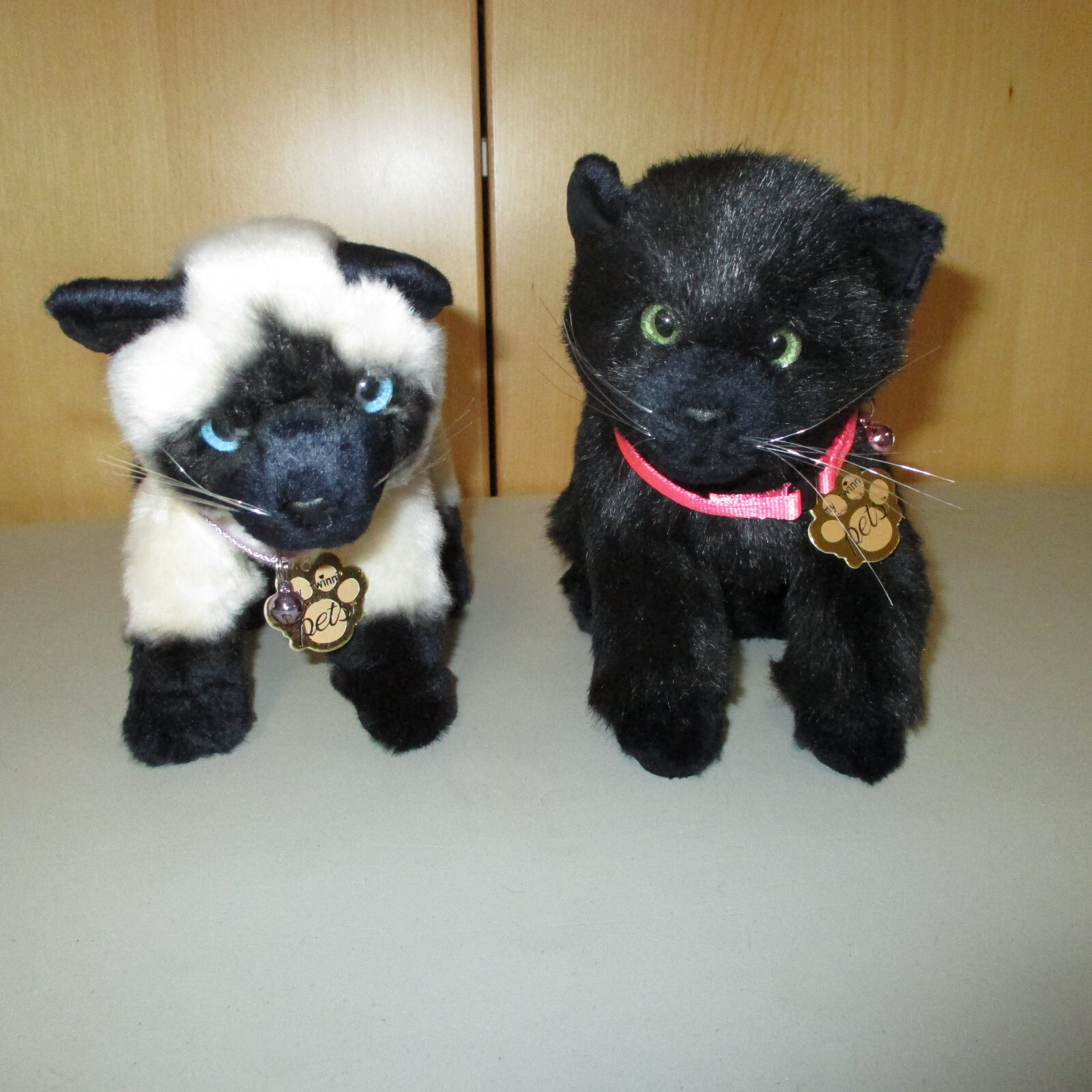 My Twinn Poseable Pets Cats – Choice of Siamese or Black Kitten Realistic 8 in