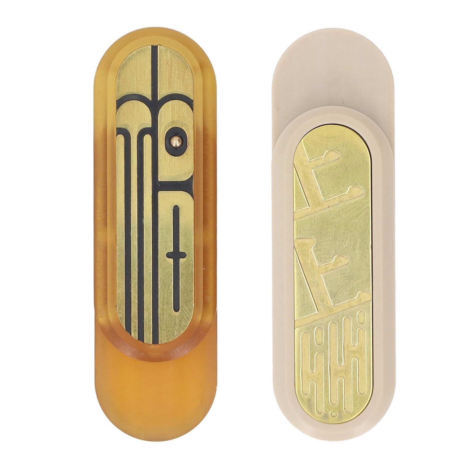 Mechanical Push Slider Magnetic Push Card Metal Decompression Fingertip Slider