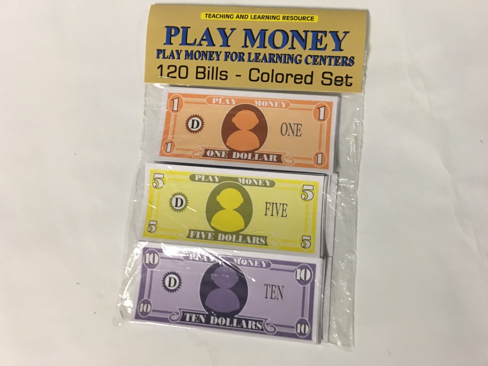120 Bills – Play Pretend  Money  – Colored set