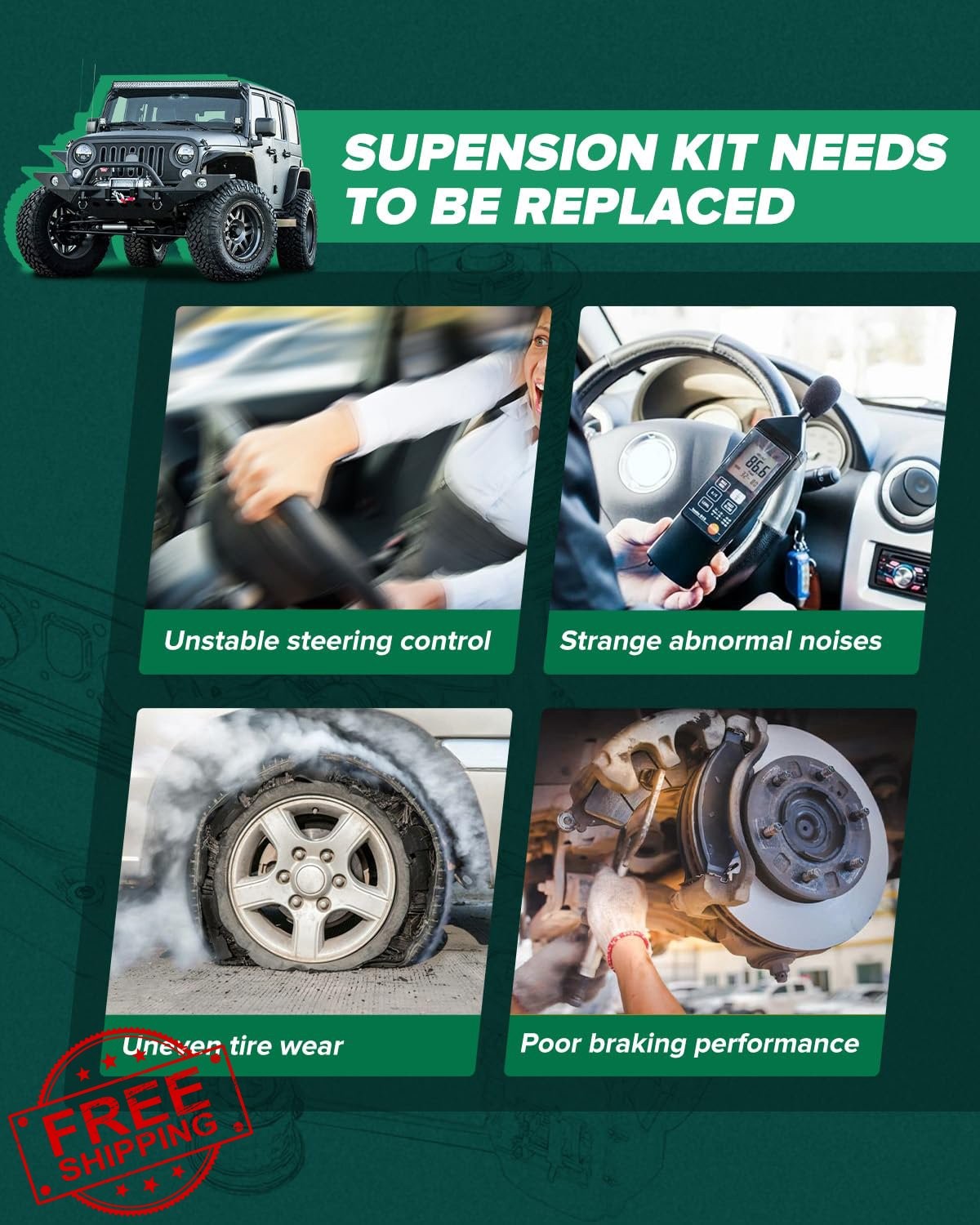 SCITOO 8pc Jeep Grand Cherokee Suspension Kit