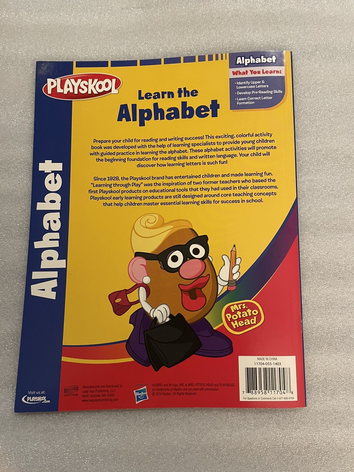 Playskool Mr Potato Head ALPHABET Workbook Activity Book PREK New