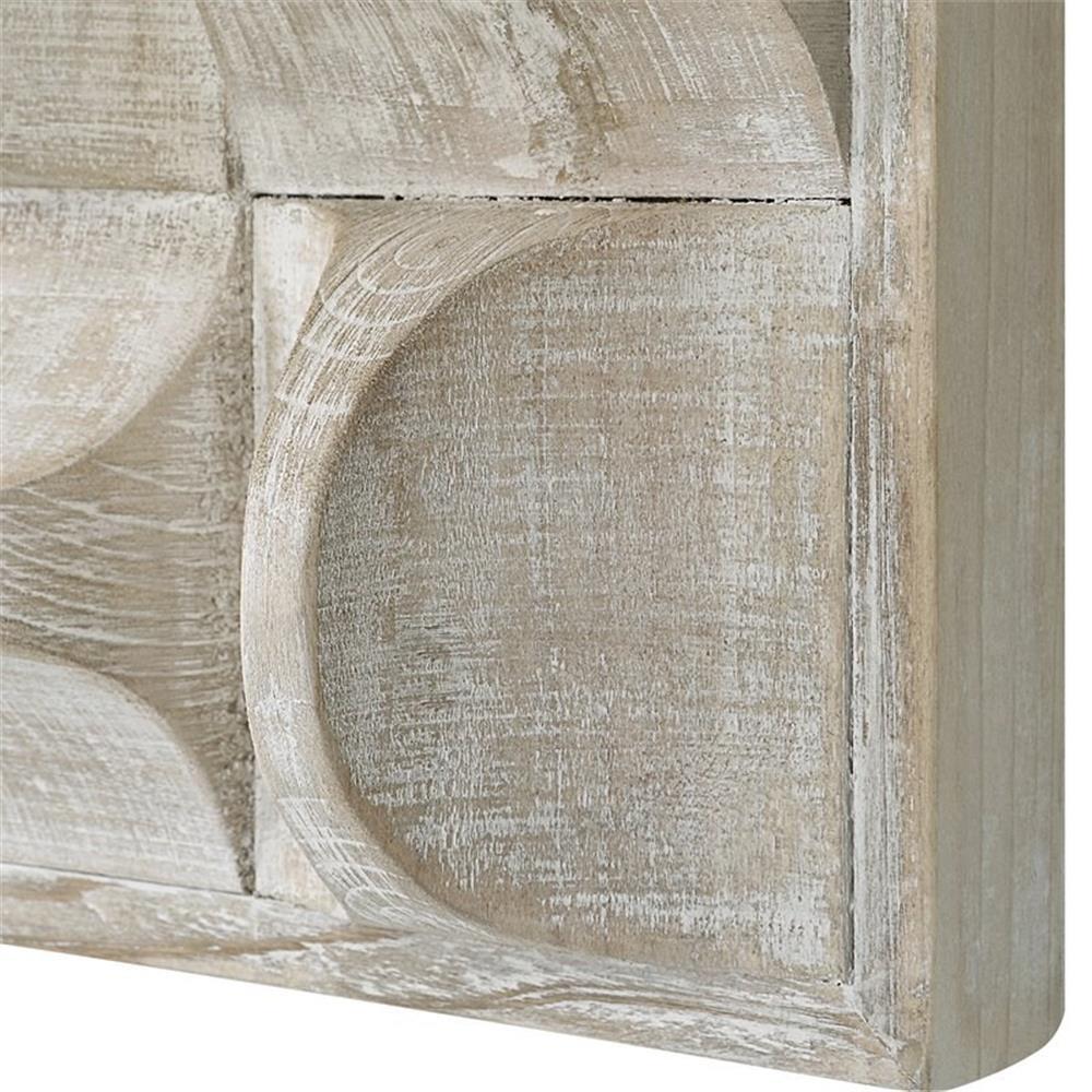 Uttermost Pickford Contemporary Fir Wood and MDF Wall Decor in Natural and Ivory