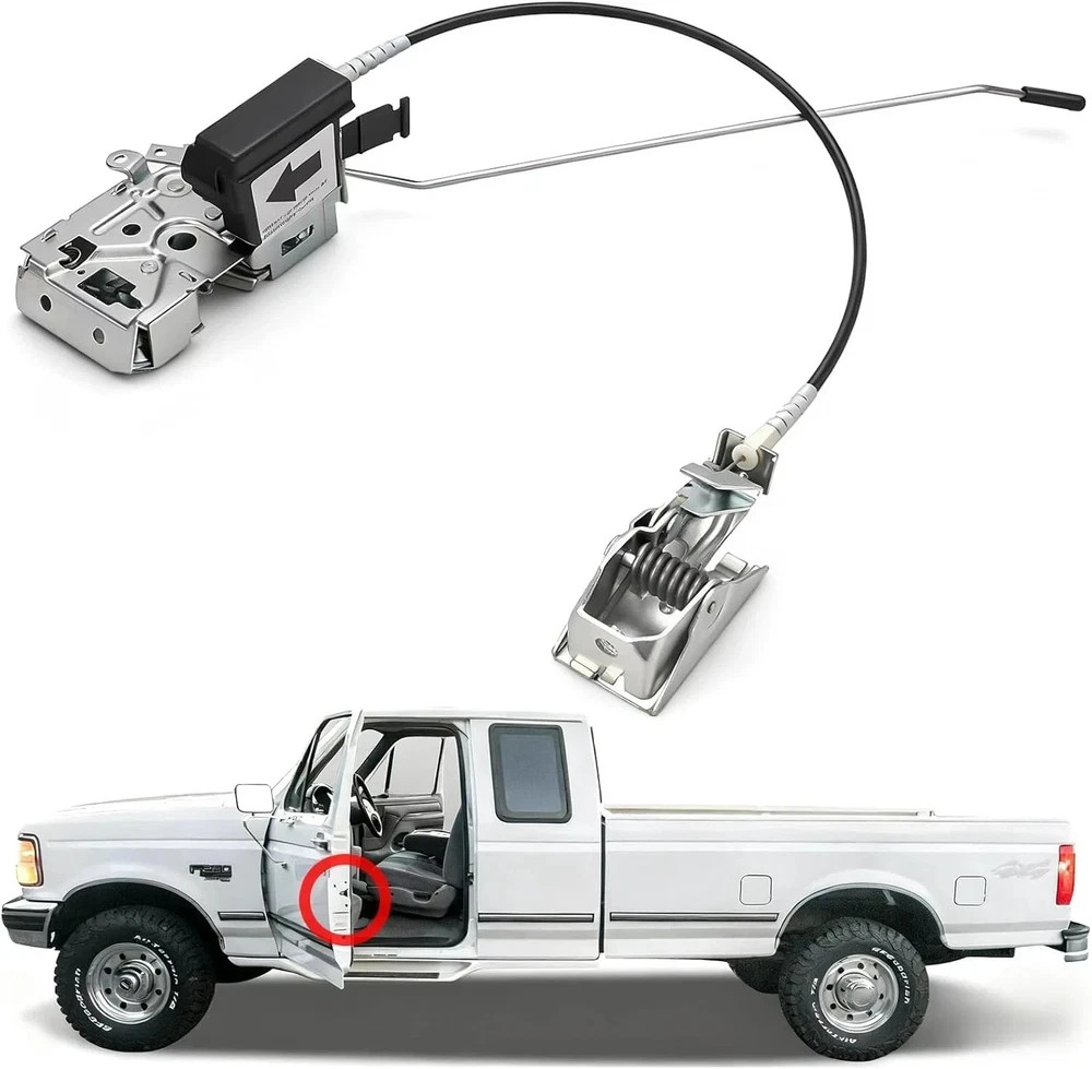 Front Left Door Latch Lock Assembly for 1992-1997 Ford F150 F250 F350 Bronco