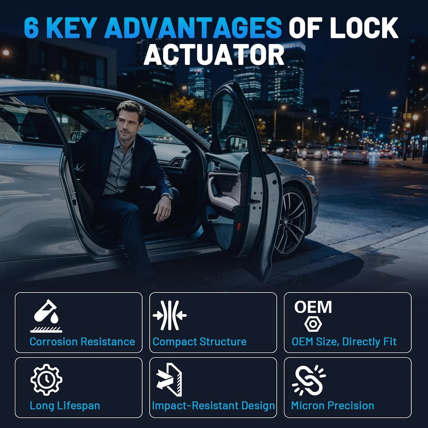 Door Lock Actuator Driver Side Front Left Door Latch Assembly Compatible with Ho