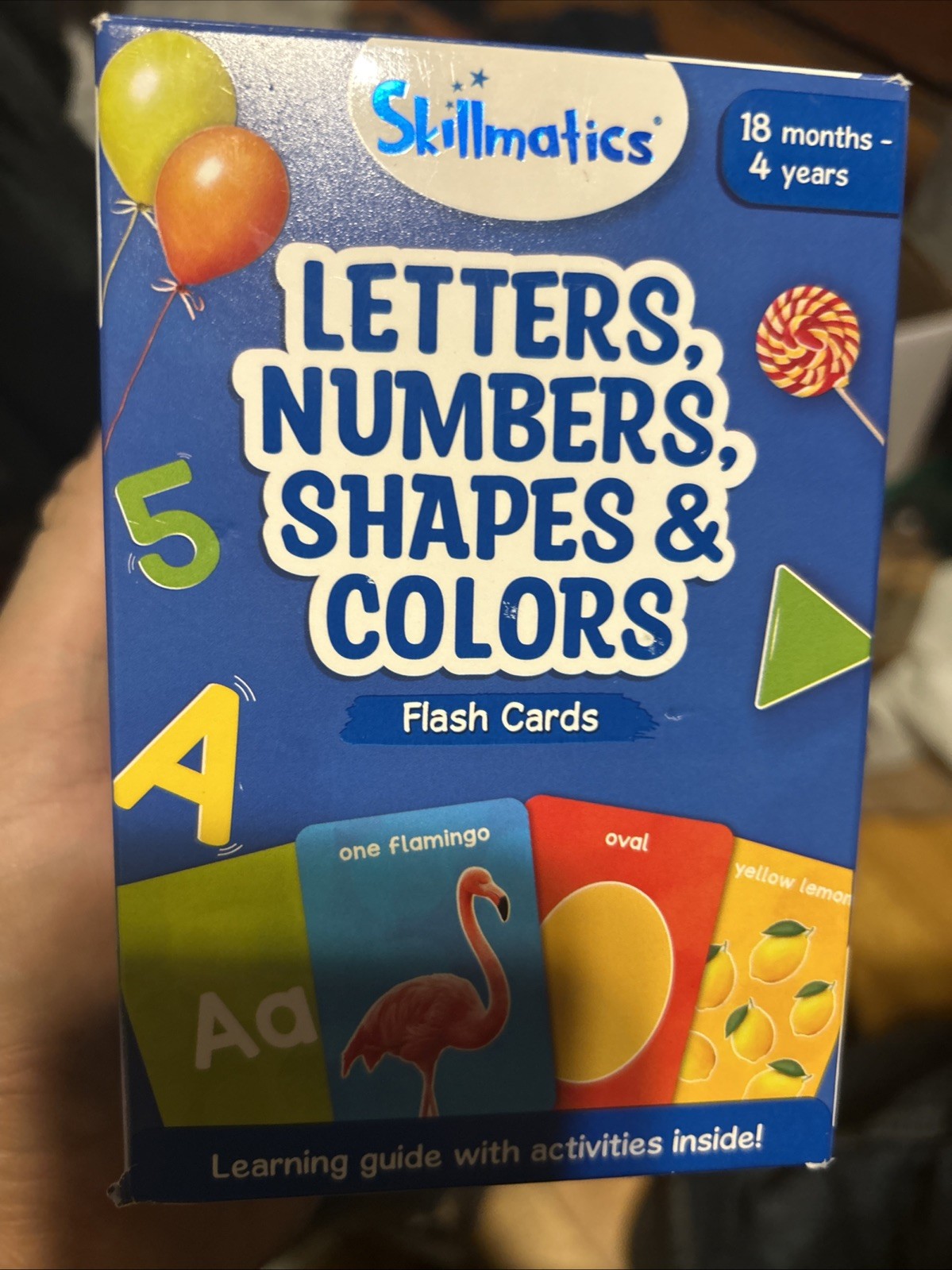 Letters, Numbers, Shapes And Colors Flash Cards