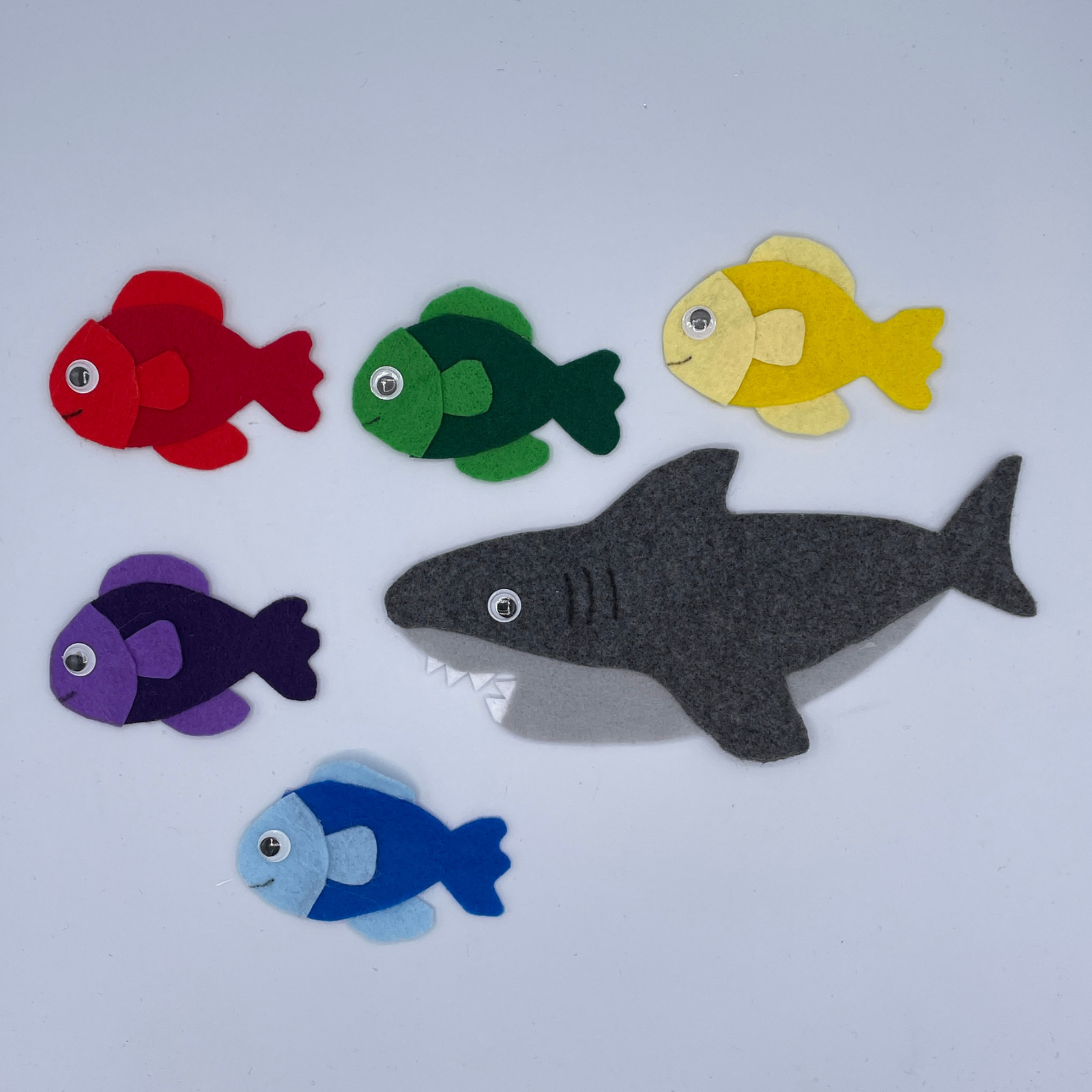 Bubble, Bubble, Pop and Teasing Mr Shark Felt Pieces for Felt/Flannel Board Play