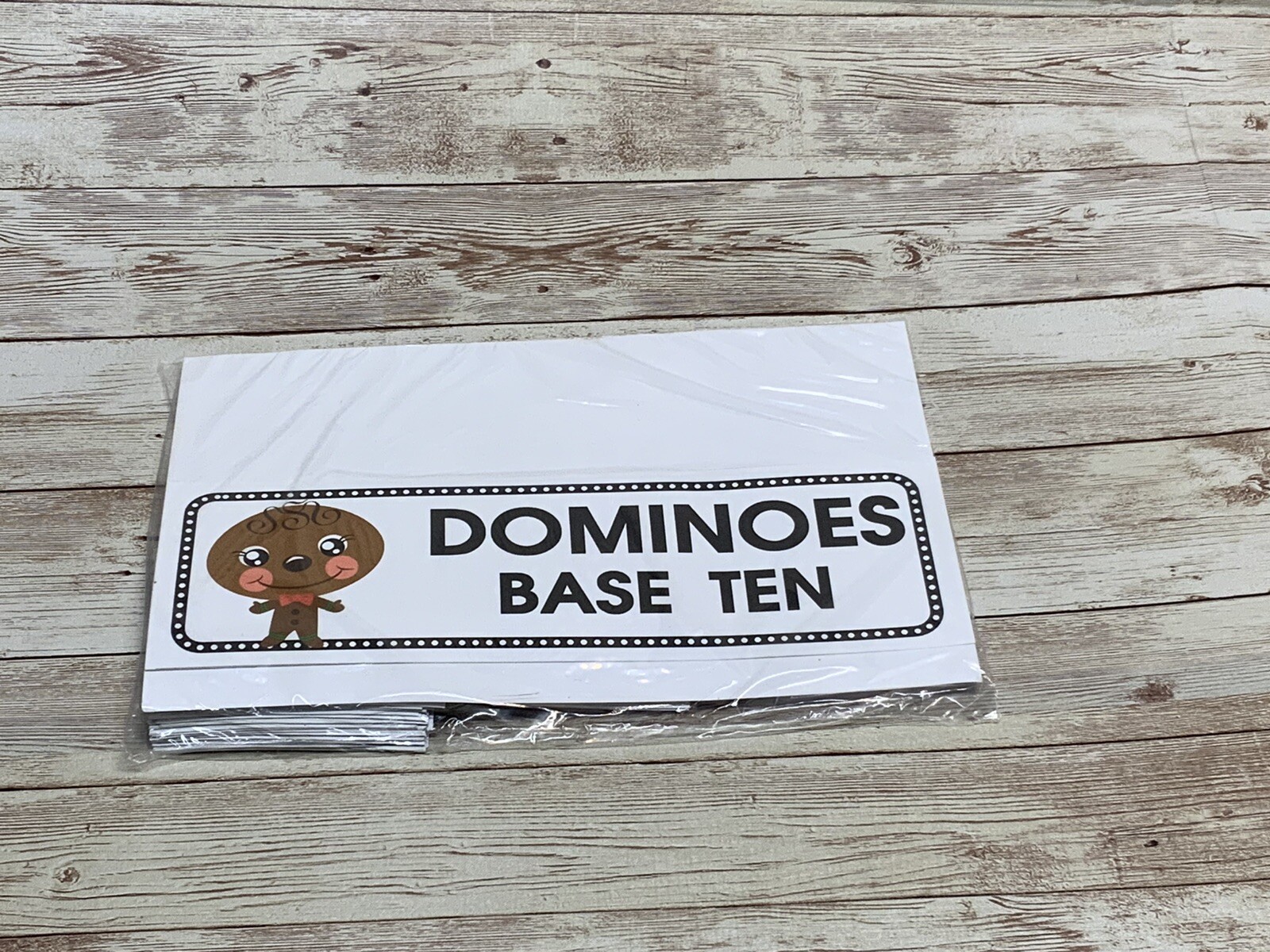 Gingerbread Boy – Themed Learning Centers – Dominoes Base Ten Laminated