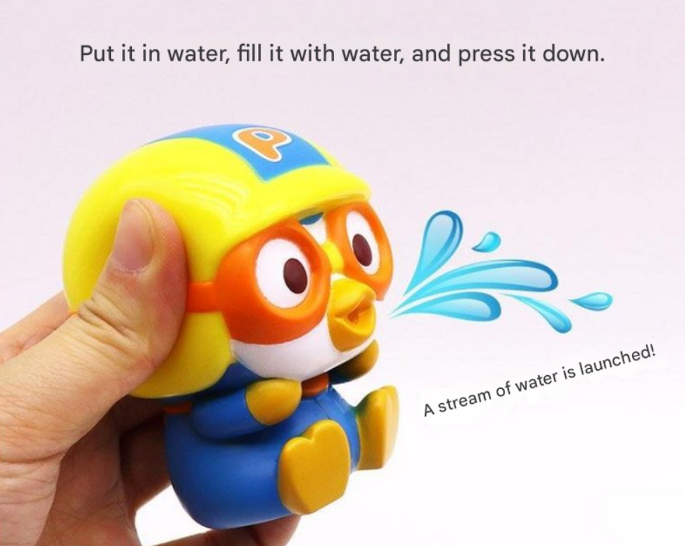 Pororo & Friends 6 Figures Shower Bath Kid Play Toy Birthday Cake Topping Deco