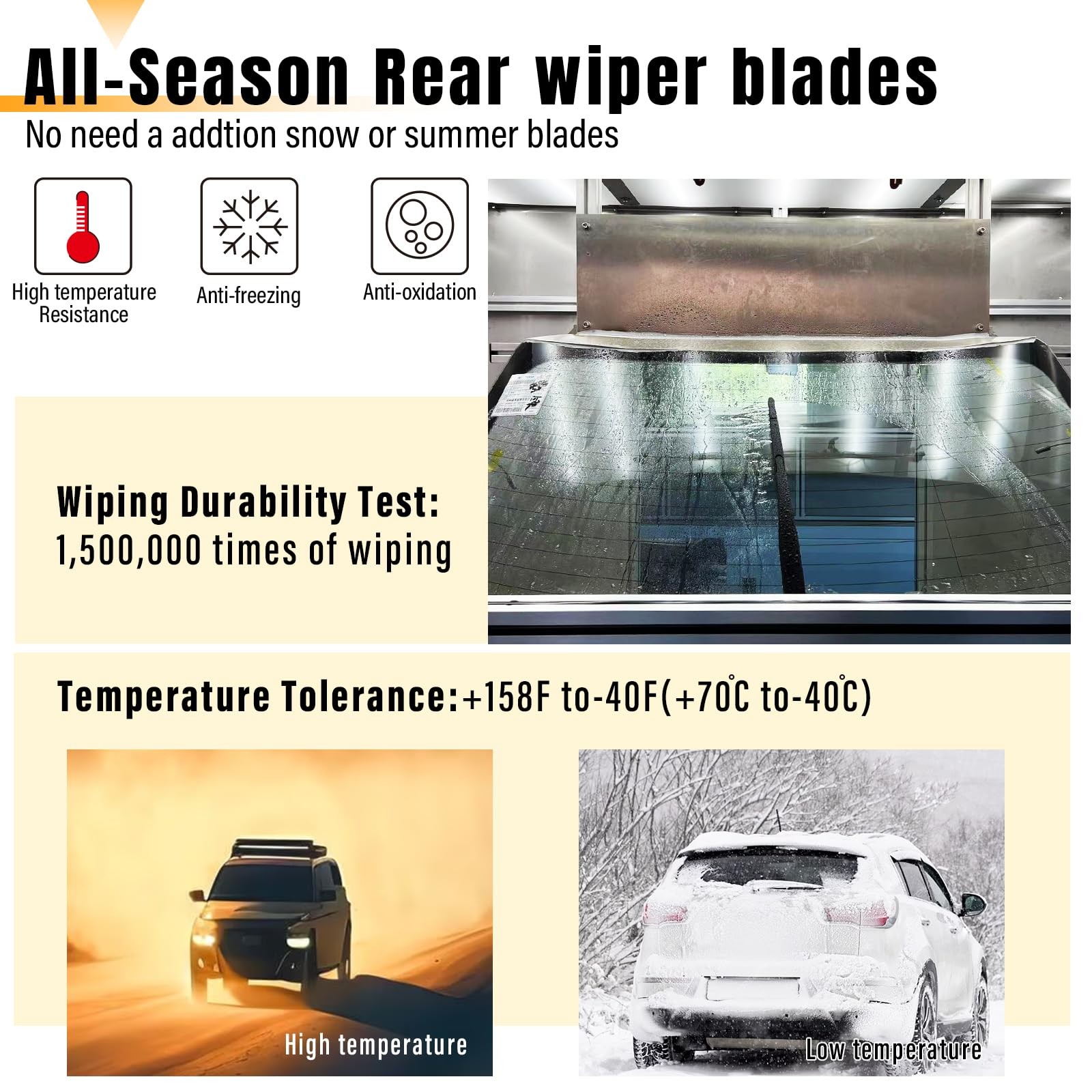 AUTOBOO 12 Inch Rear Wiper Blade Replacement for Toyota Rav4 2001-2023 12″(A)