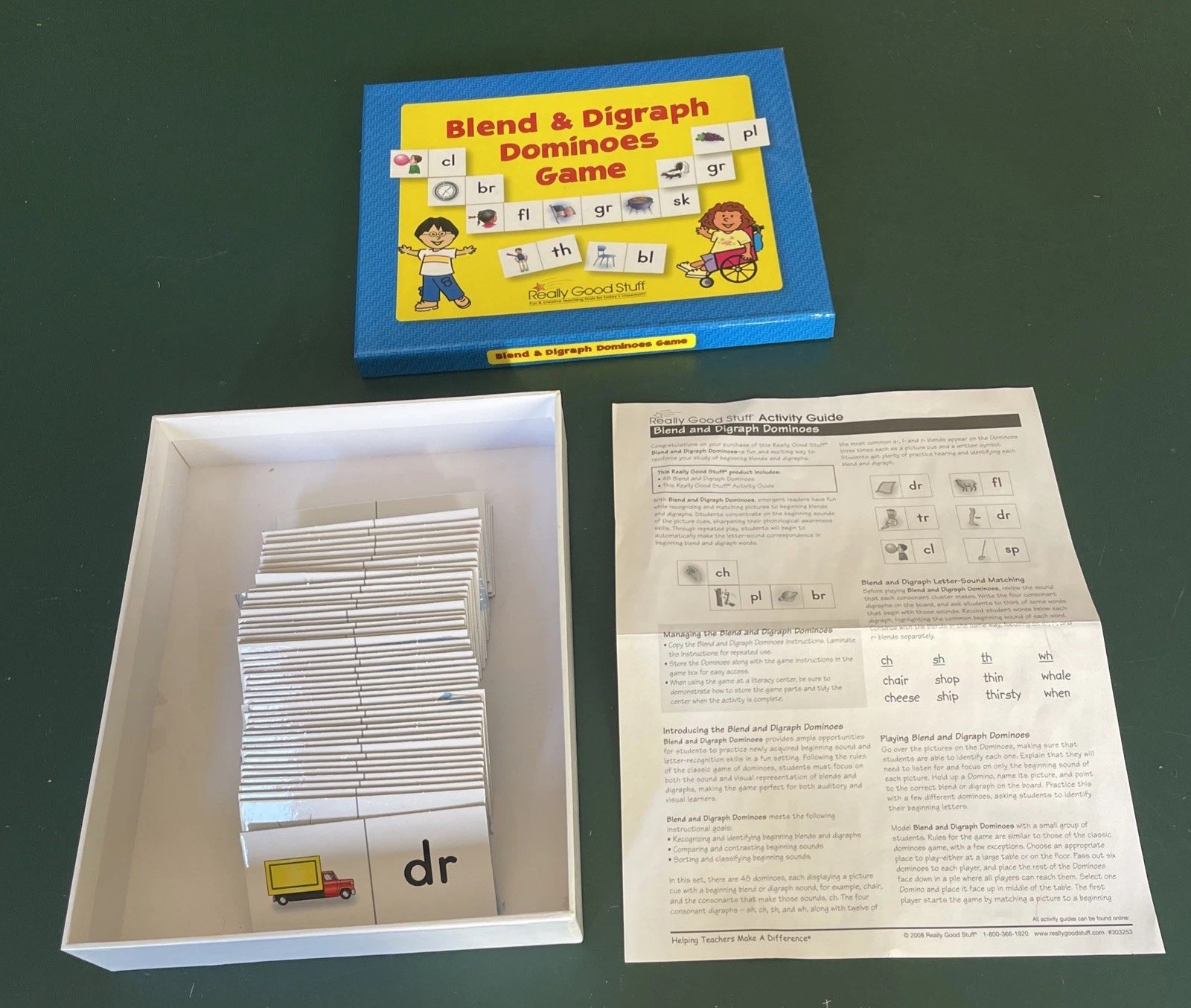 Blend and Digraph Dominoes & Photo Opposites Game Essential Learning Skills