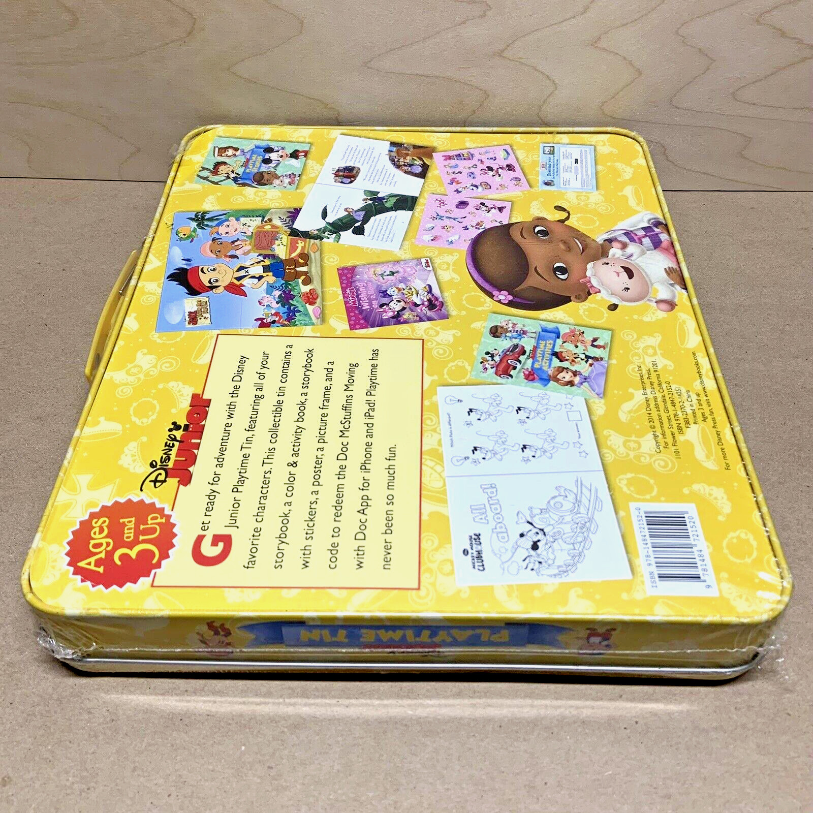 Disney Junior Playtime Tin Box Game Set NEW Still Sealed Plastic-wrap w/ Tears