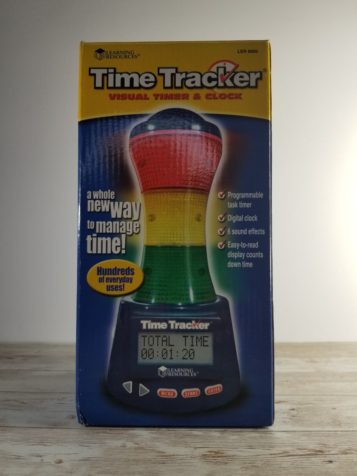 Learning Resources Time Tracker Visual Timer & Digital Clock with Lights & Sound