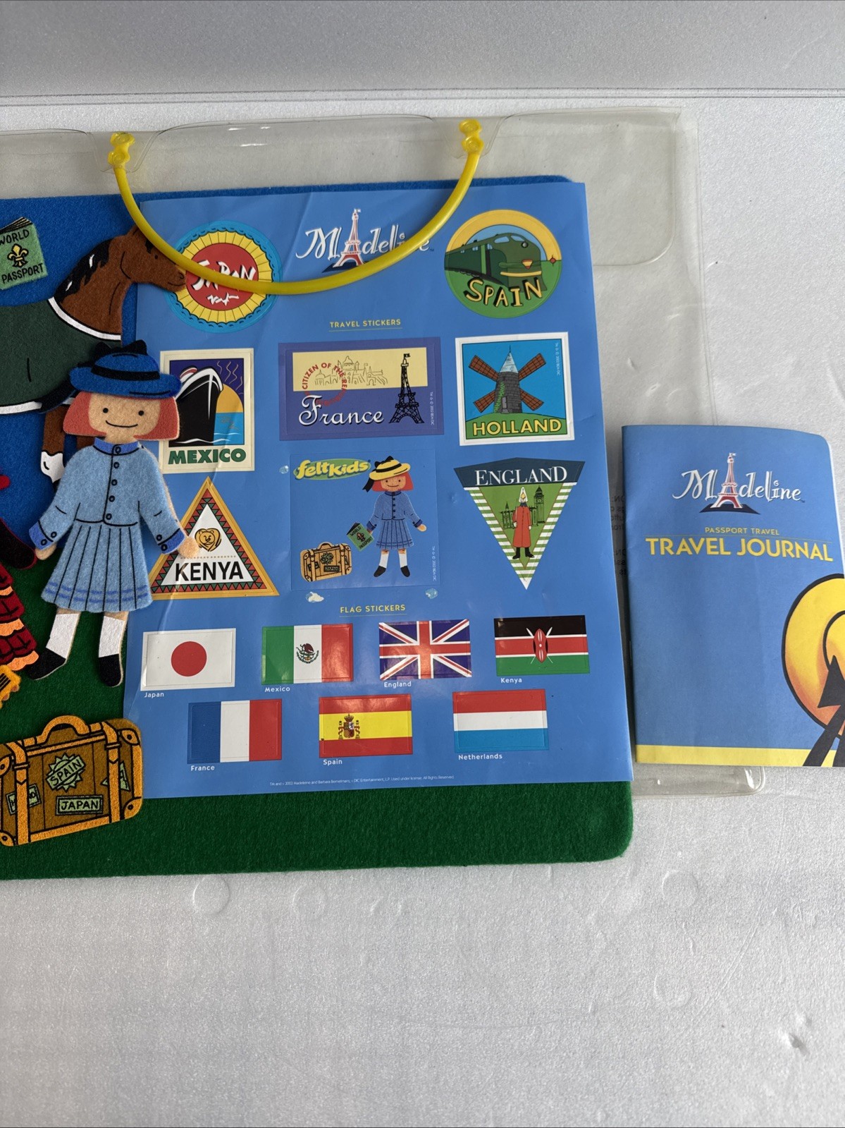RARE & COLLECTIBLE Madeline Felt Set And Story Pieces: Passport Travel Playset